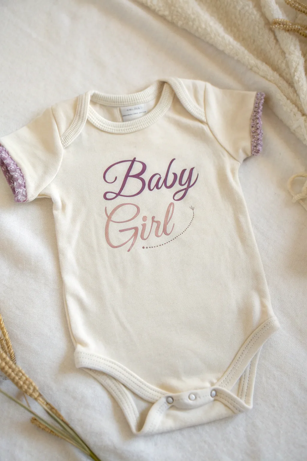 Embrace the charm of simplicity with a personalized touch, perfect for your little one's first wardrobe.