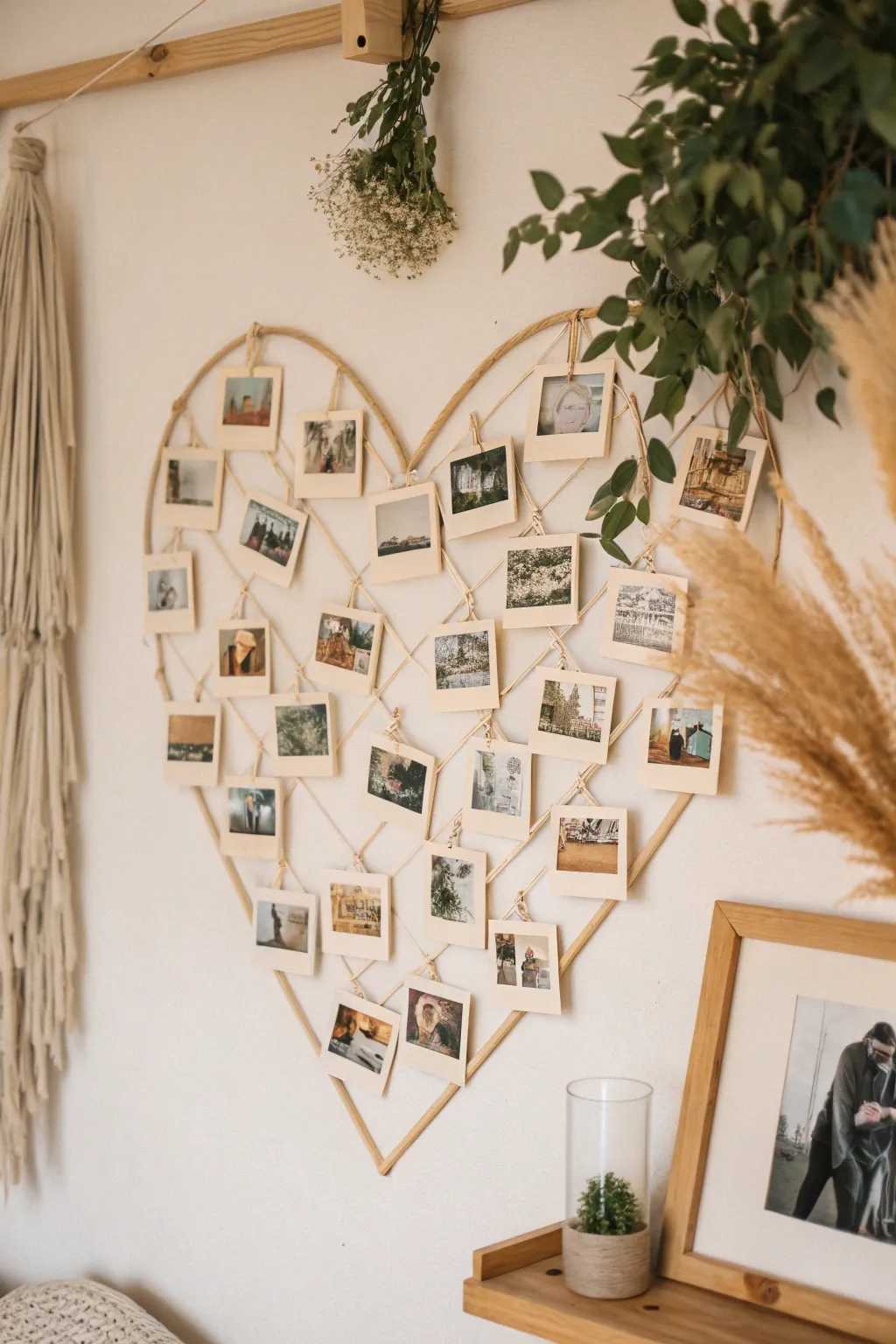 Capture memories with a heart-shaped photo collage, the perfect blend of love and elegance.
