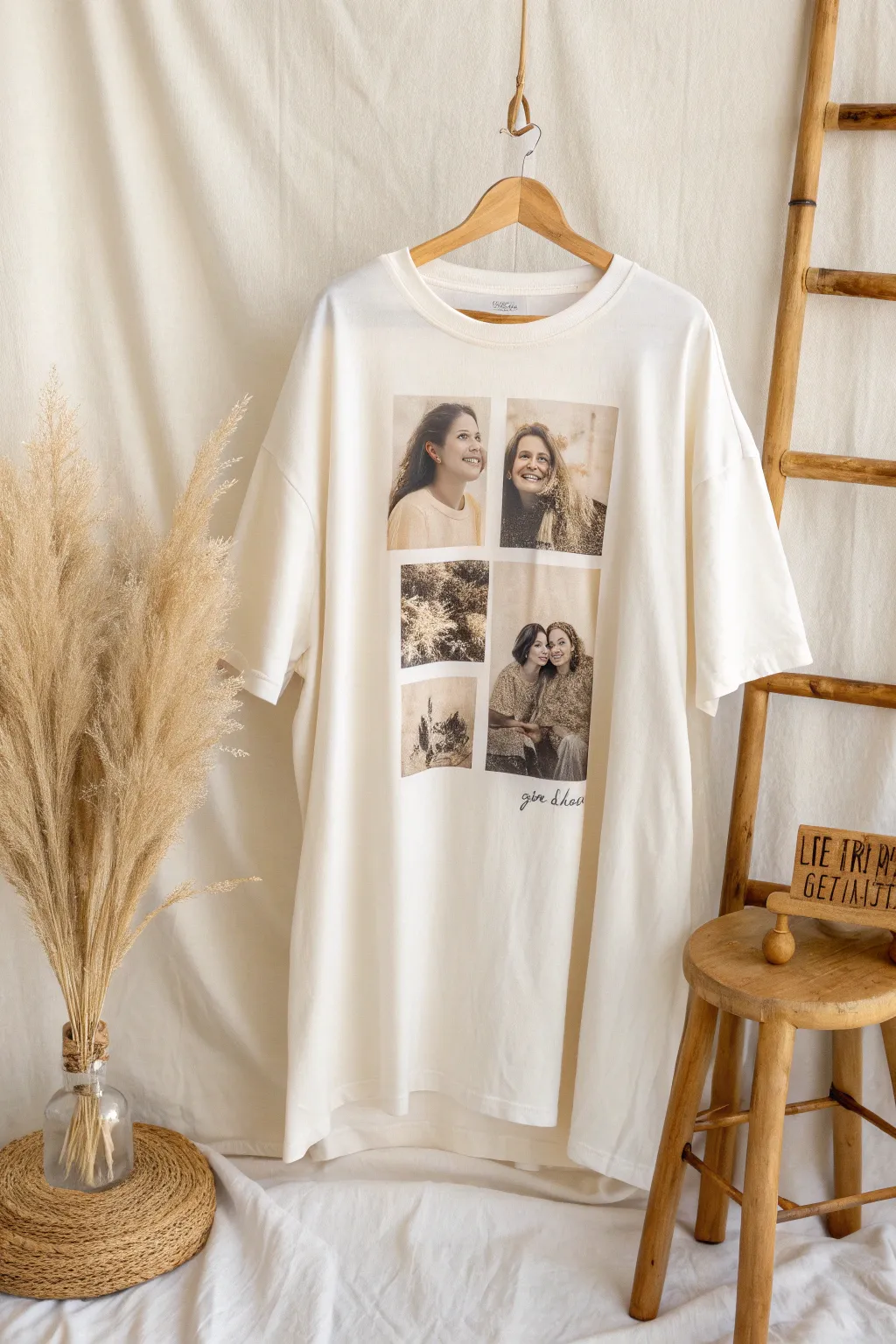 Wear your cherished memories with style—embrace the beauty of a personalized family collage t-shirt.