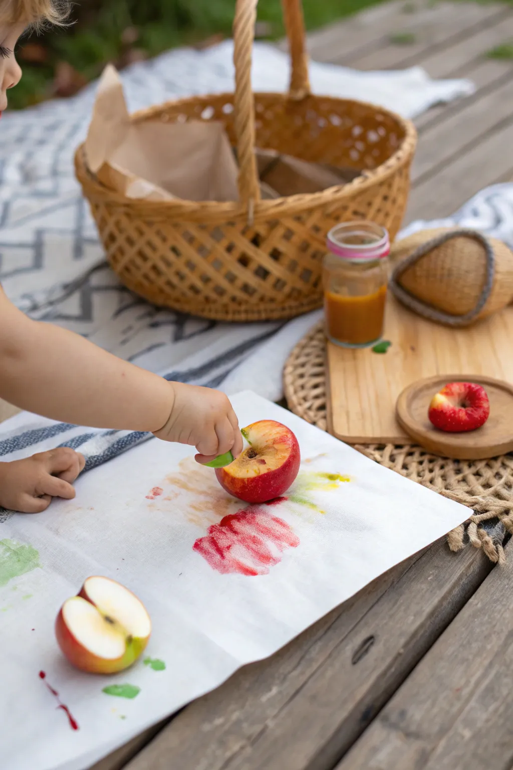 Discover the joy of creating with nature—simple fruit stamps for little hands and big imaginations!