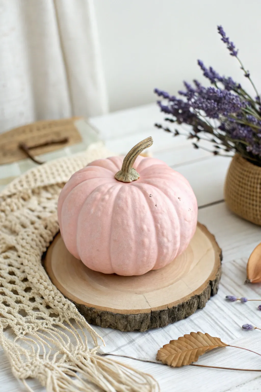 Transform your autumn décor with a touch of pink elegance—where simplicity meets artistry.