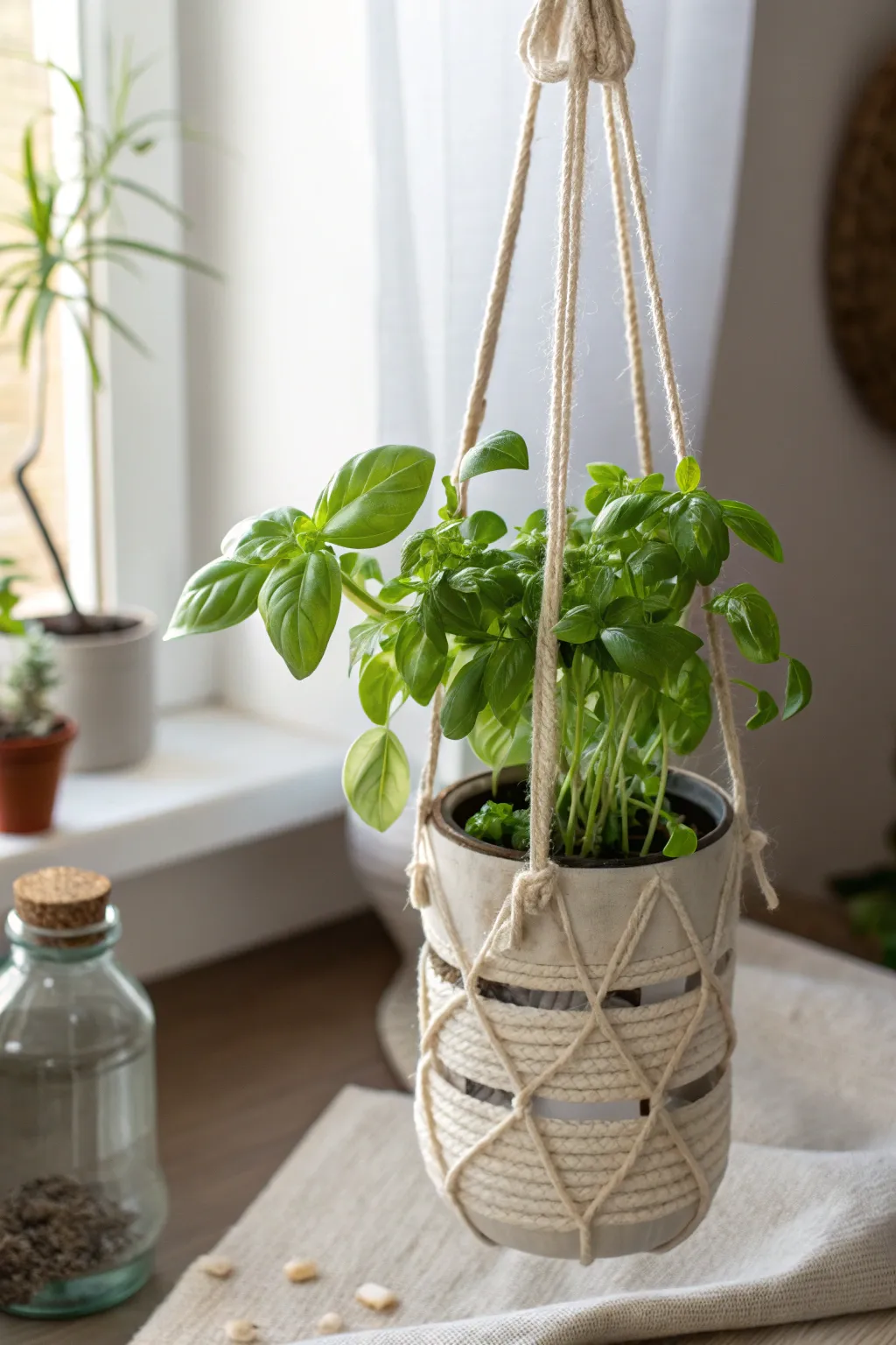 Transform throwaways into treasures: Discover the art of upcycling with this chic bottle planter.