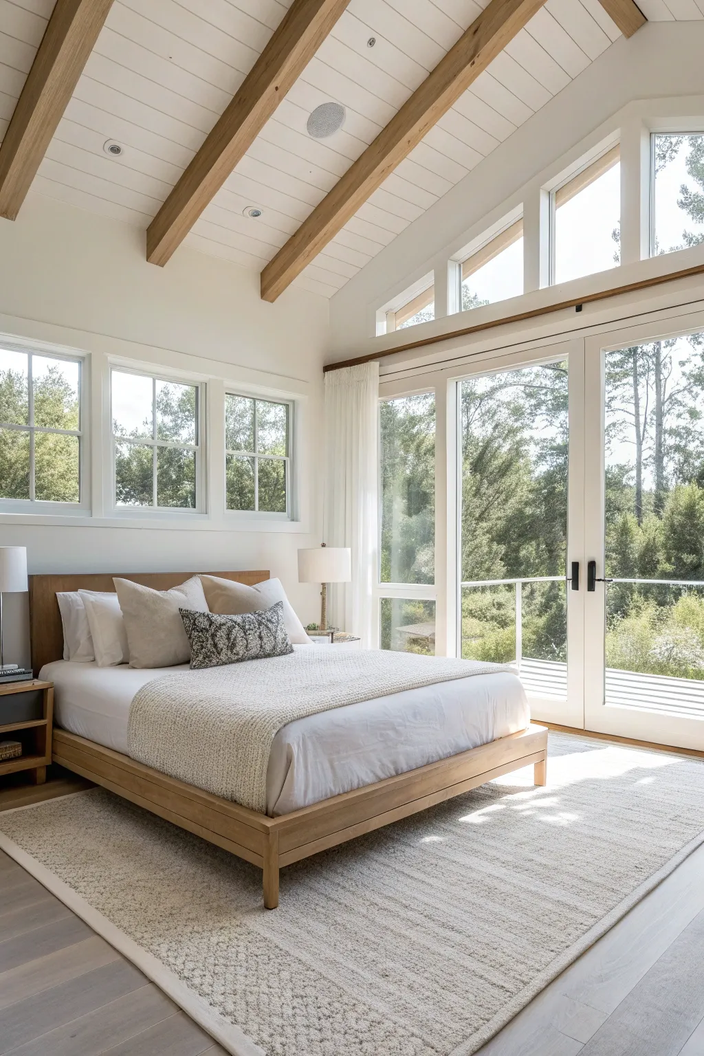 A minimalist platform bed showcasing clean lines and simplicity.