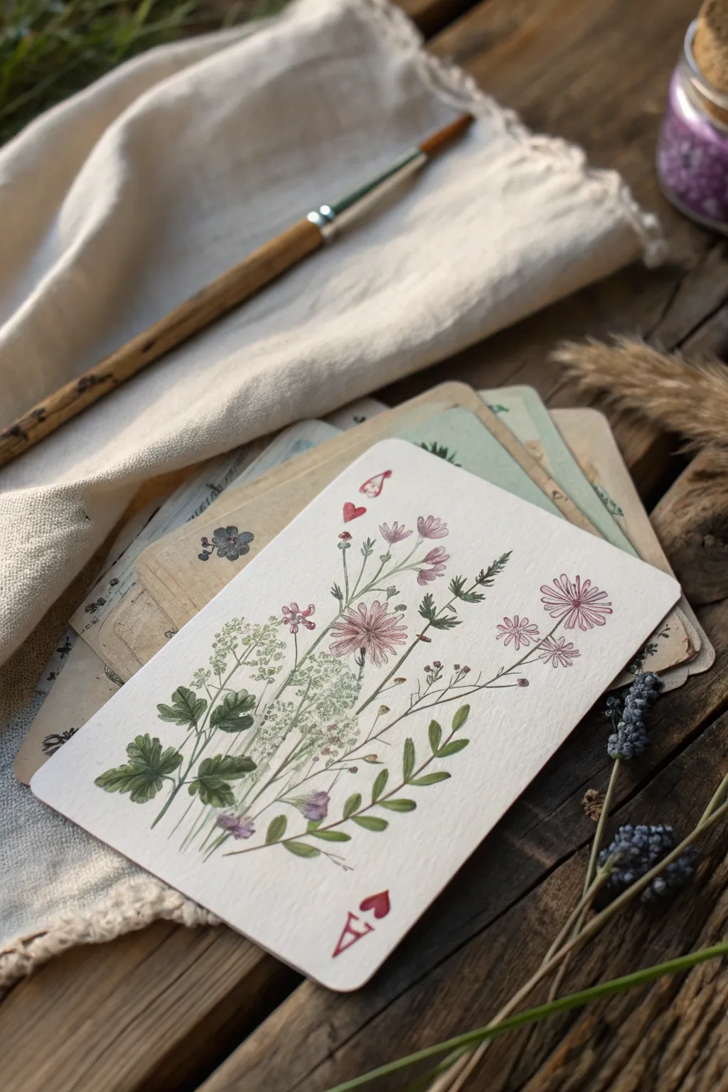 Bring a touch of spring to your deck with floral-inspired playing cards. 🌸✨