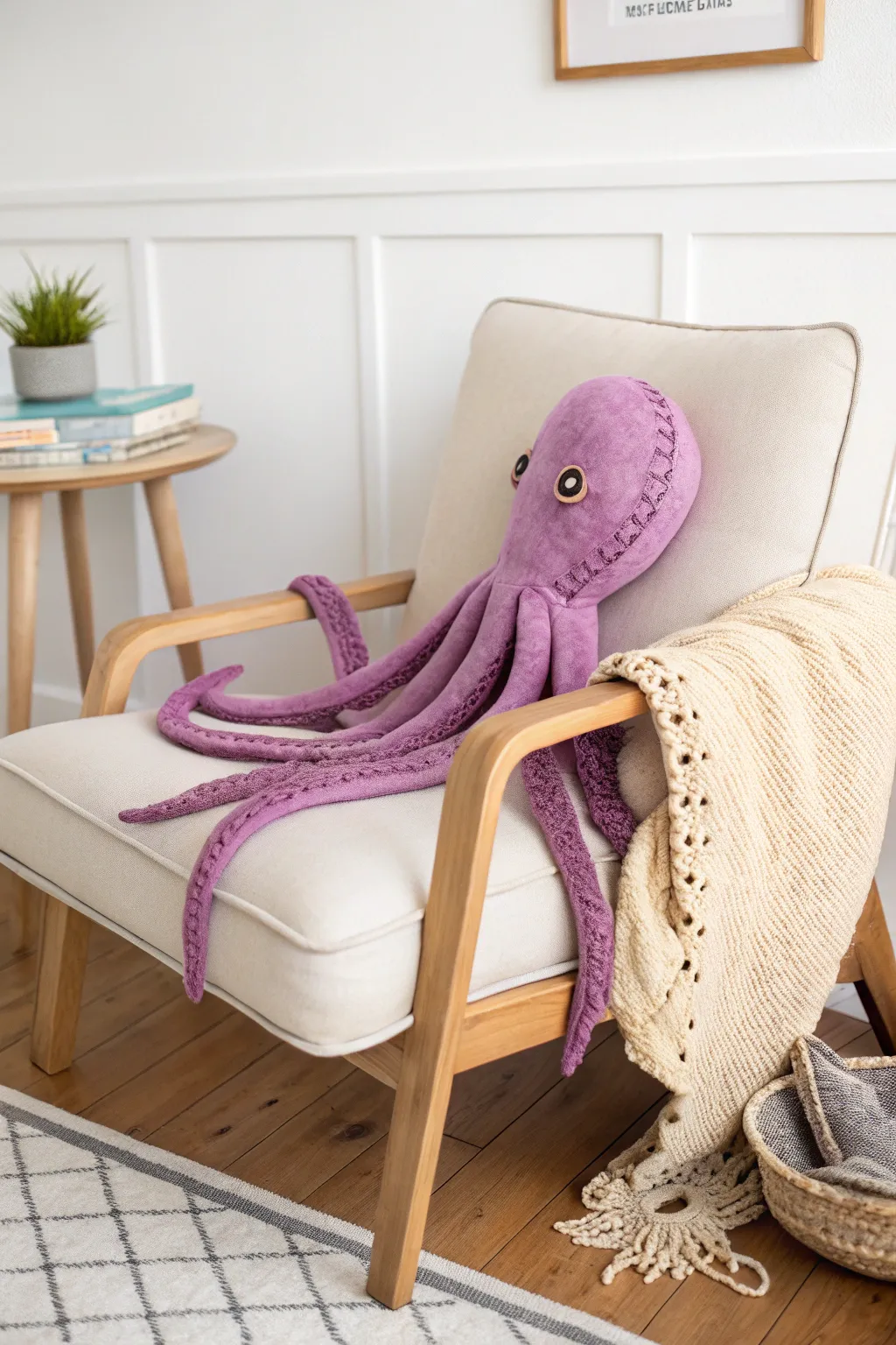 Add a splash of whimsy to your decor with this charming octopus plushie!