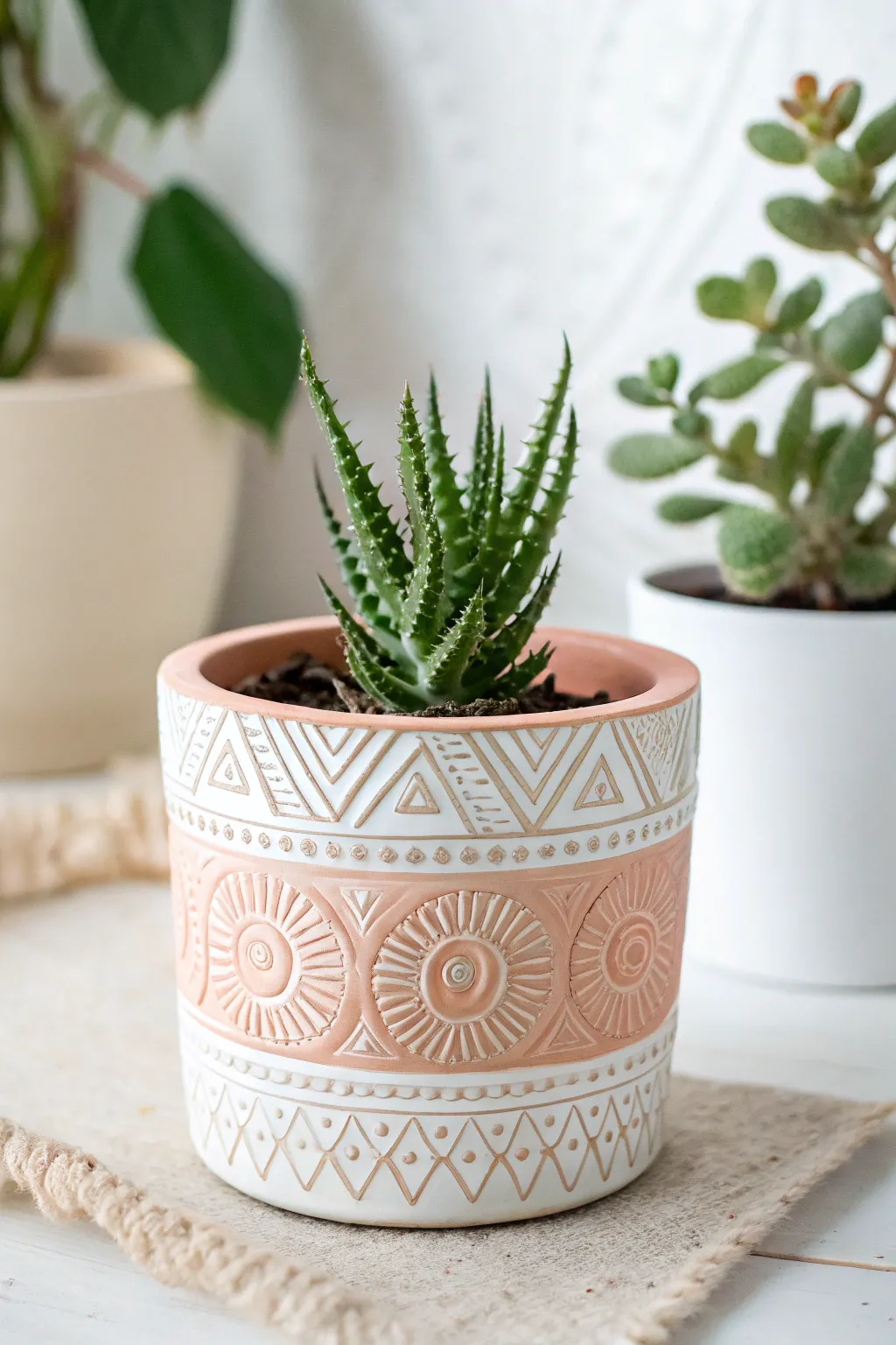 Elevate your space with handcrafted polymer clay plant pots that blend simplicity with artistic flair.