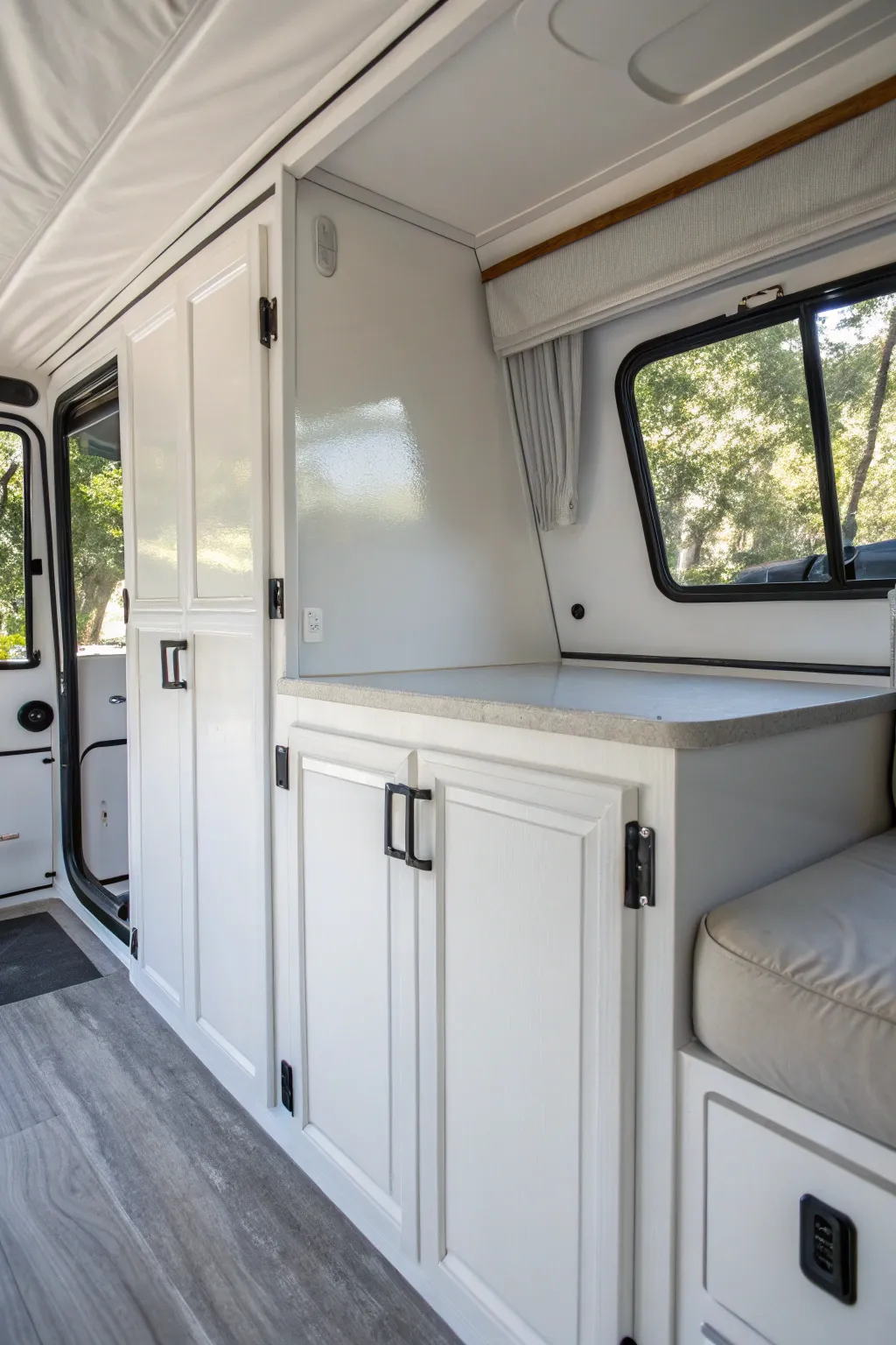 Transform your camper into a bright haven with a touch of paint magic.