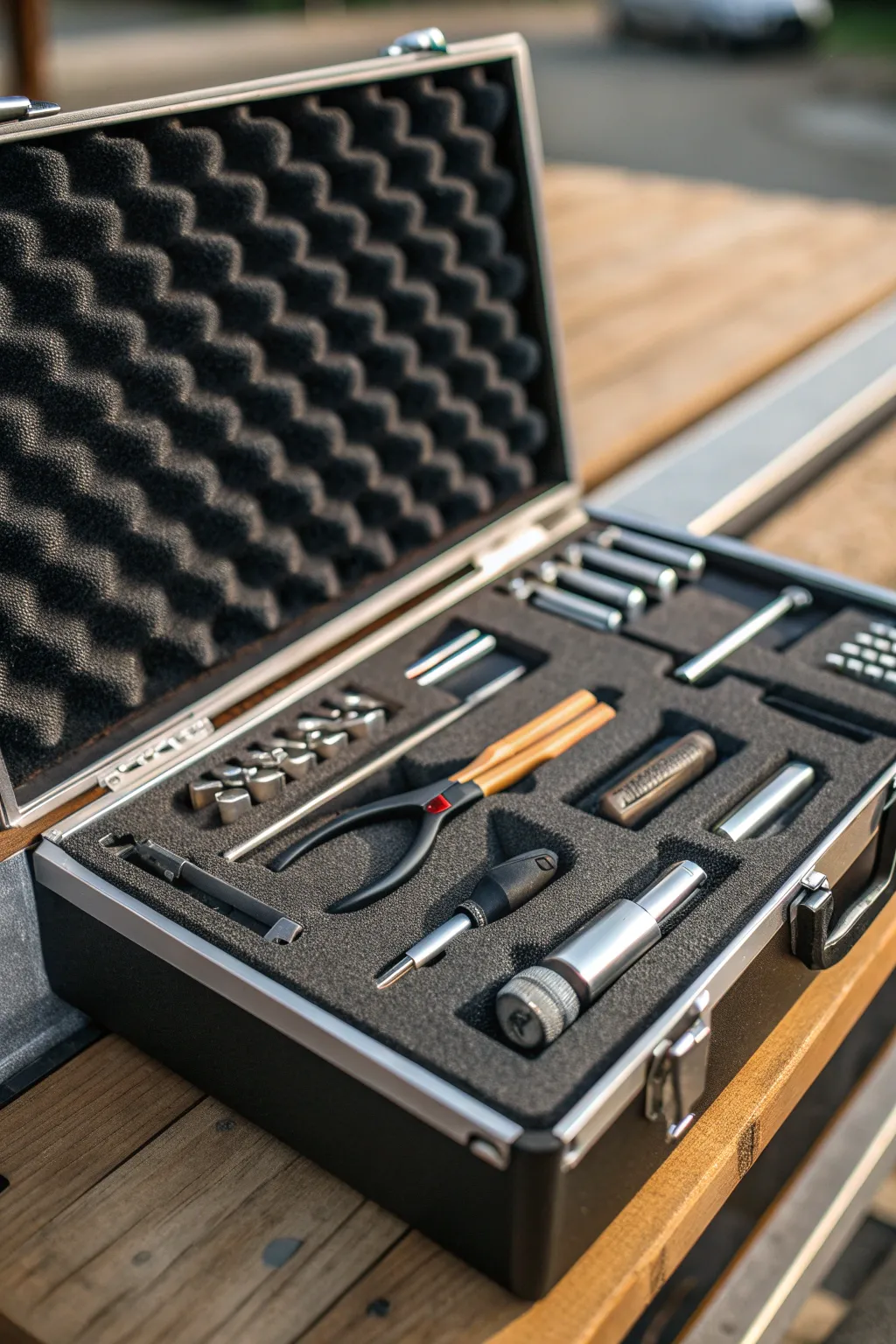 Craftsmanship at its finest: Custom foam inserts for the ultimate tool organization.