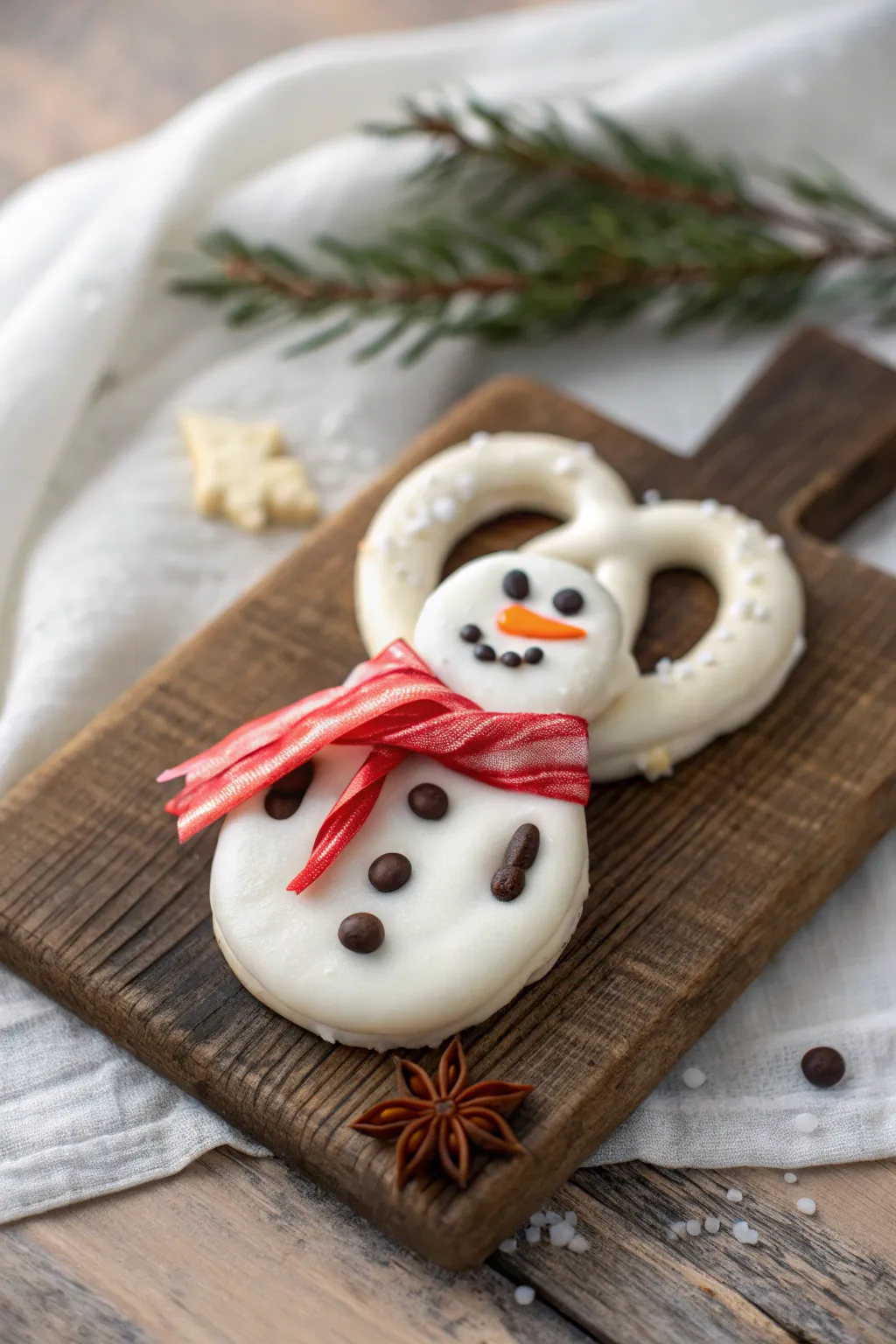 Chill out with these charming snowman pretzels, where winter whimsy meets artisanal flair!
