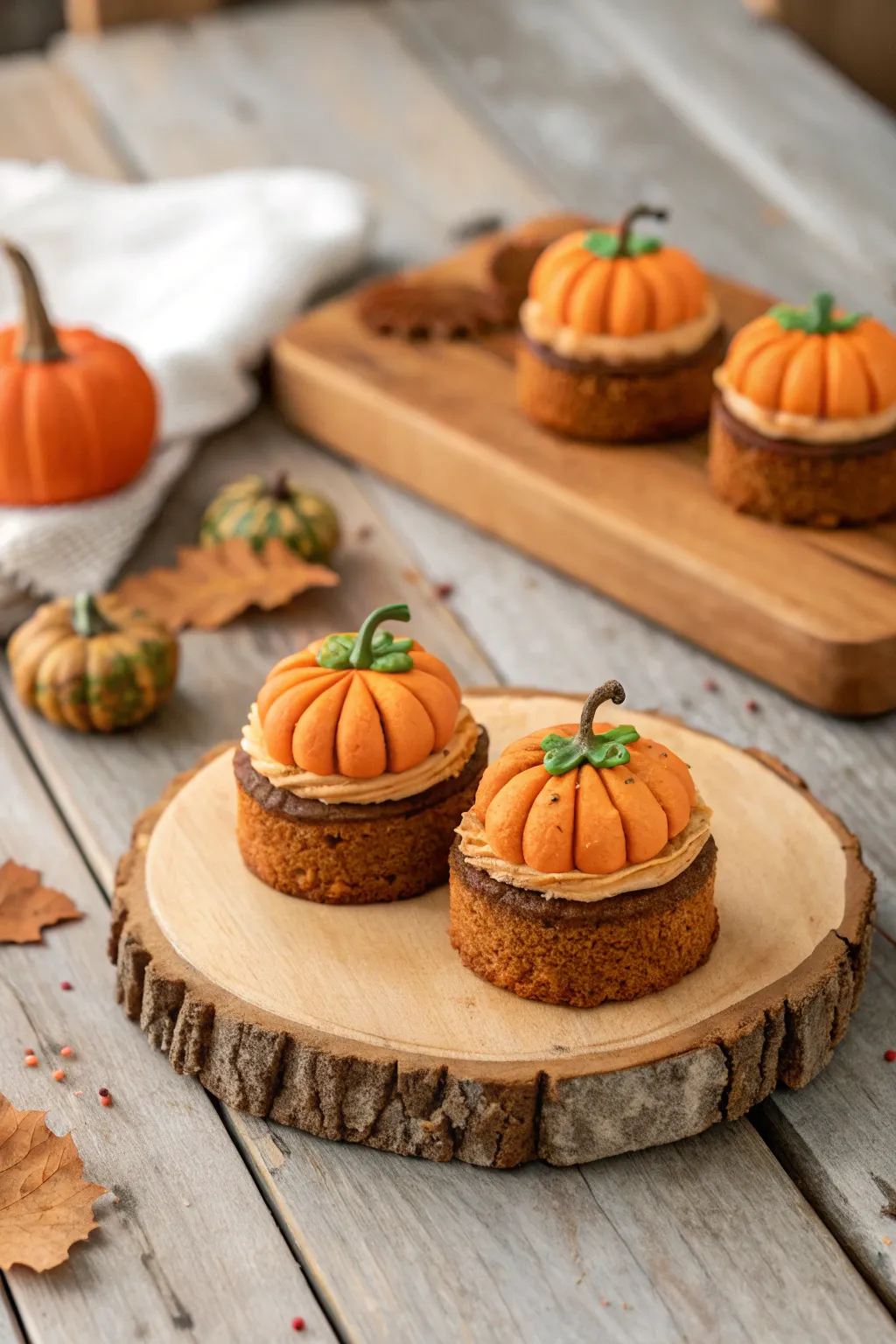 Sweet mini pumpkin cakes that are as delightful to behold as they are to eat.