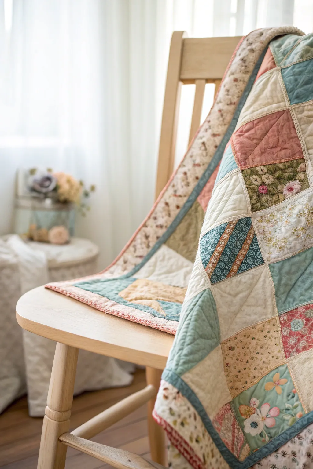 Add a whimsical touch to your quilt with eco-friendly scrappy binding. Perfect for a cozy, handcrafted feel!