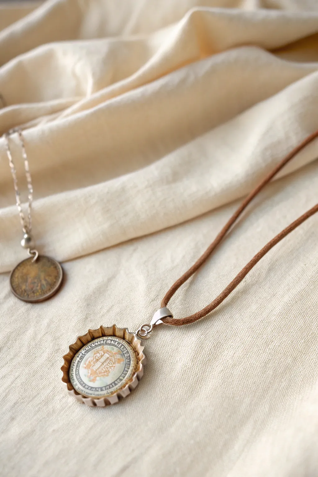 Transform everyday items into stunning jewelry pieces with these upcycled pendants.