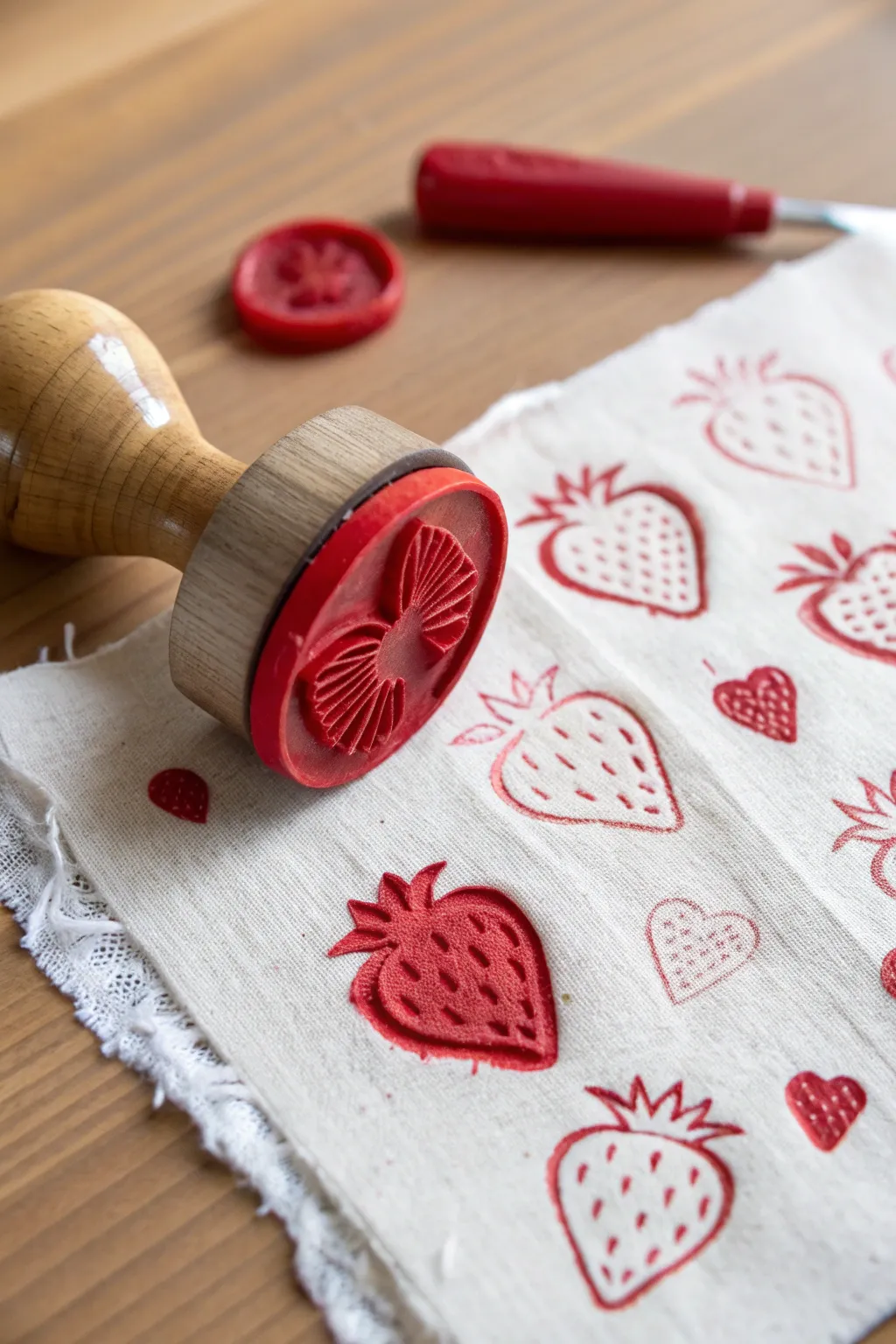 Embrace summer vibes with this charming strawberry stamp craft, where simplicity meets creativity.