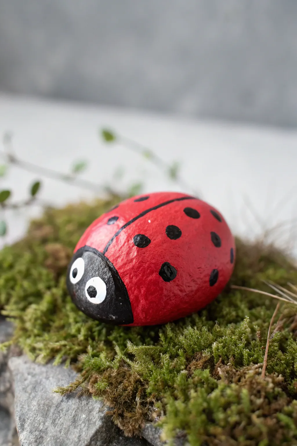 Add a touch of whimsy to your garden with handcrafted ladybug rocks! 🐞🌿 #Craftsmanship #MinimalistBeauty