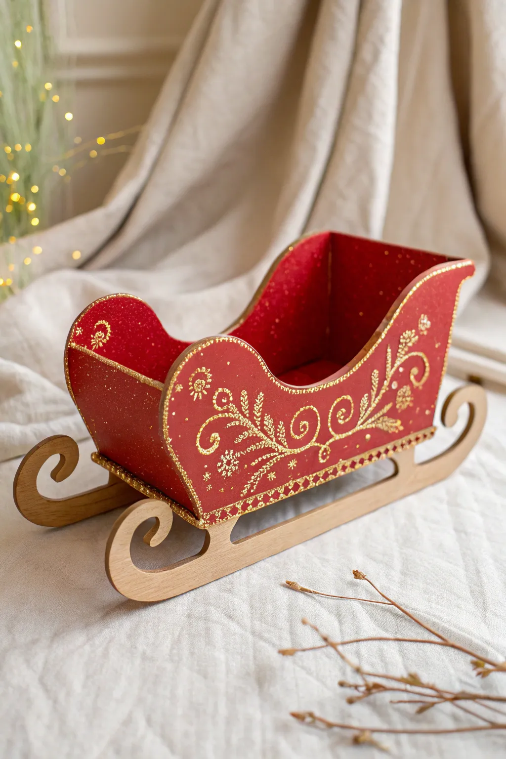 Transform simplicity into festive magic with this charming DIY Santa sleigh.