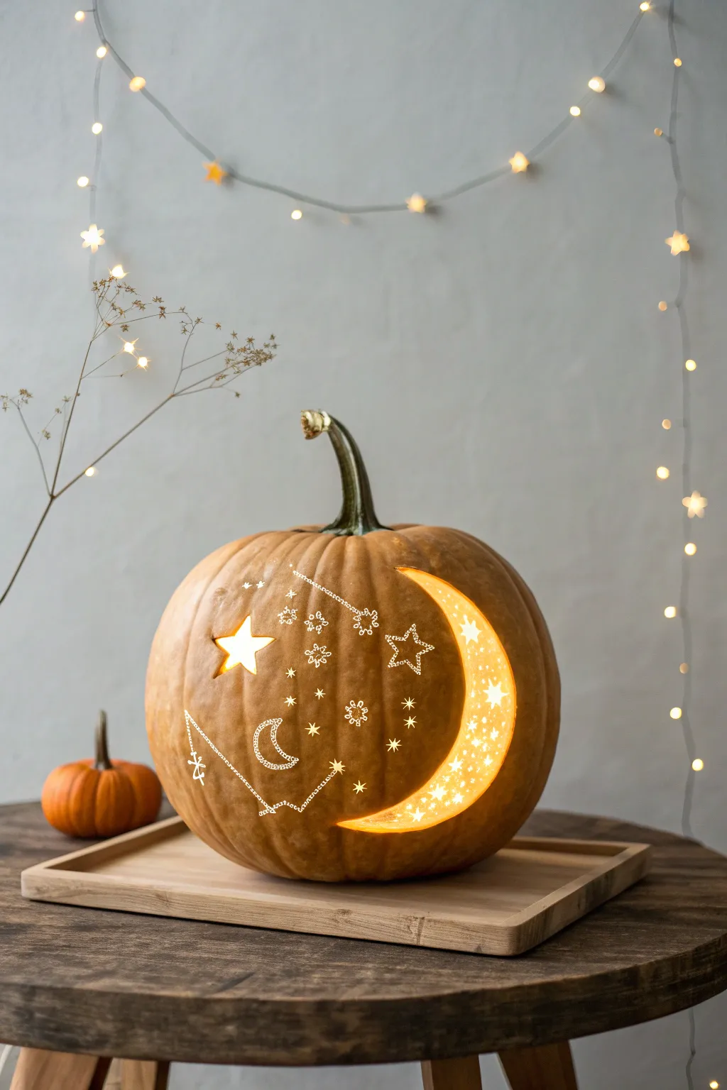 Bring the cosmos to your doorstep with this celestial pumpkin carving 🌙✨ #GalacticPumpkinAdventure