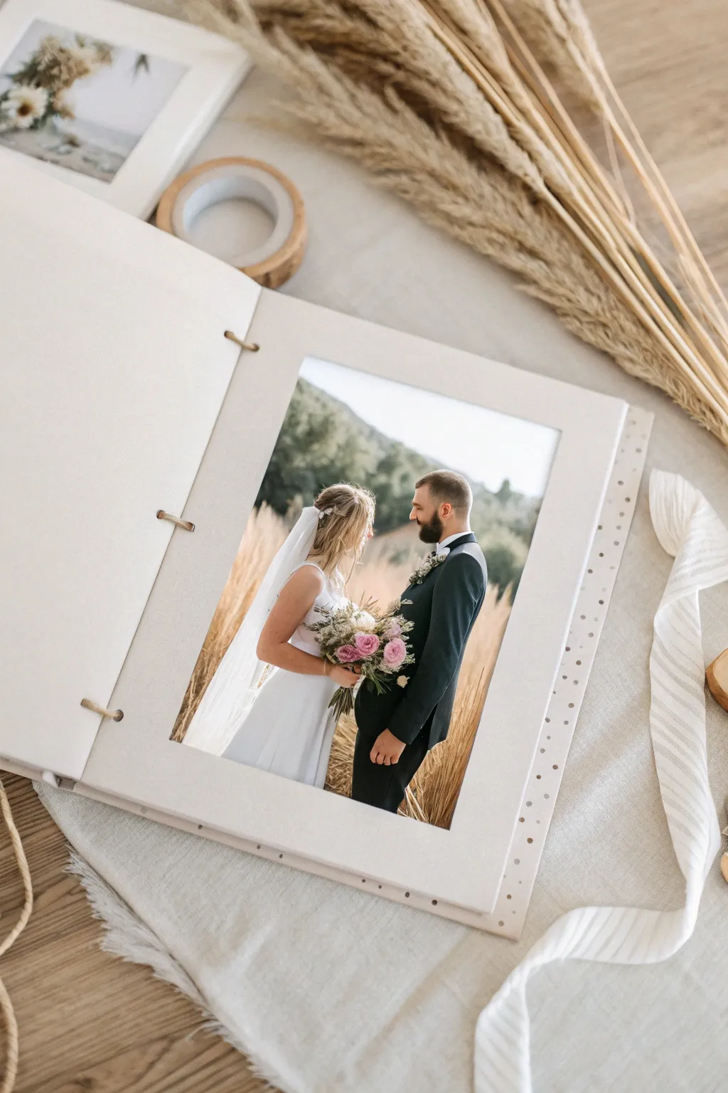 Capture the First Look: A dreamy scrapbook idea for your wedding memories.