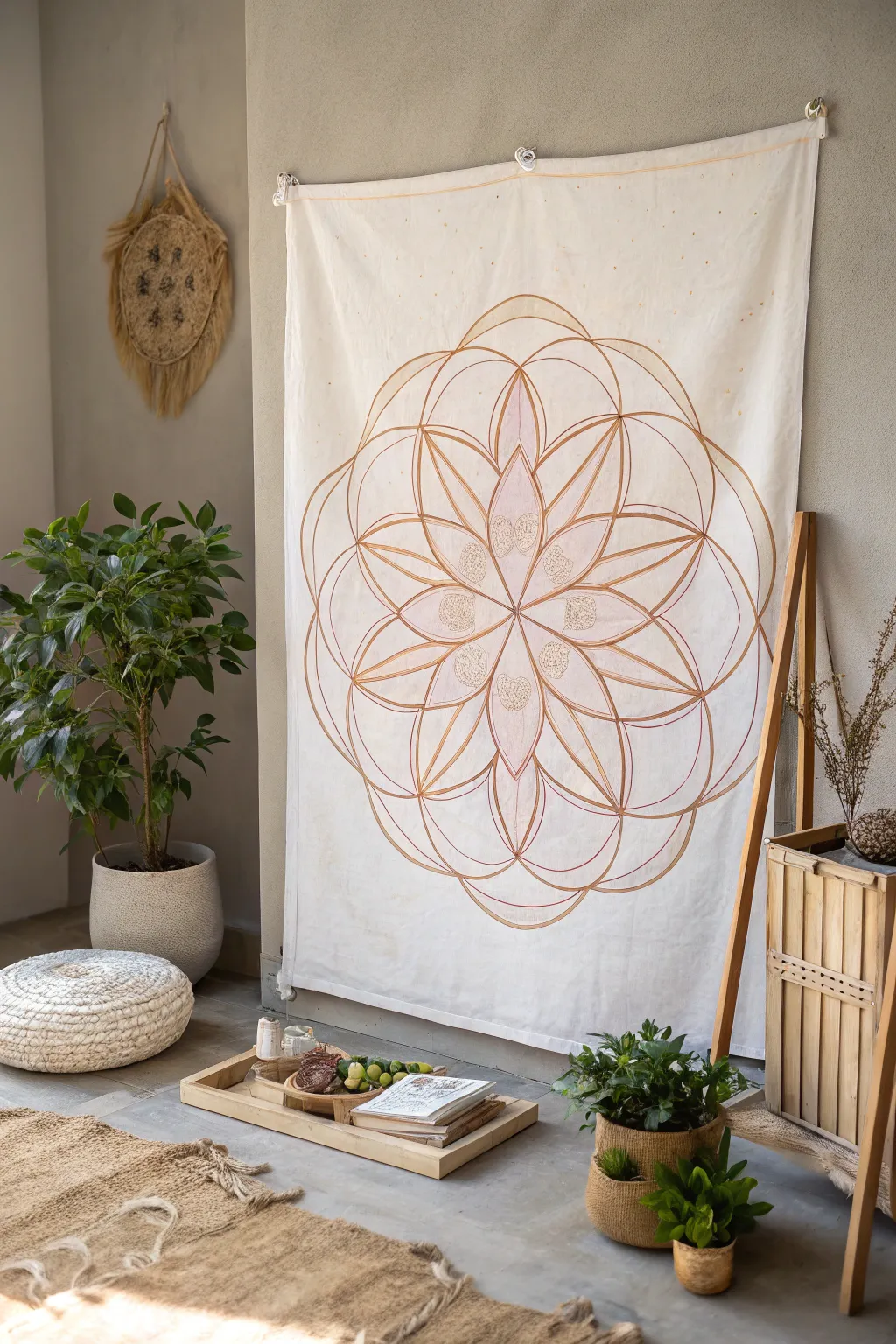 Embrace the beauty of simplicity with this stunning Seed of Life wall art, a perfect blend of Scandinavian minimalism and Boho charm.