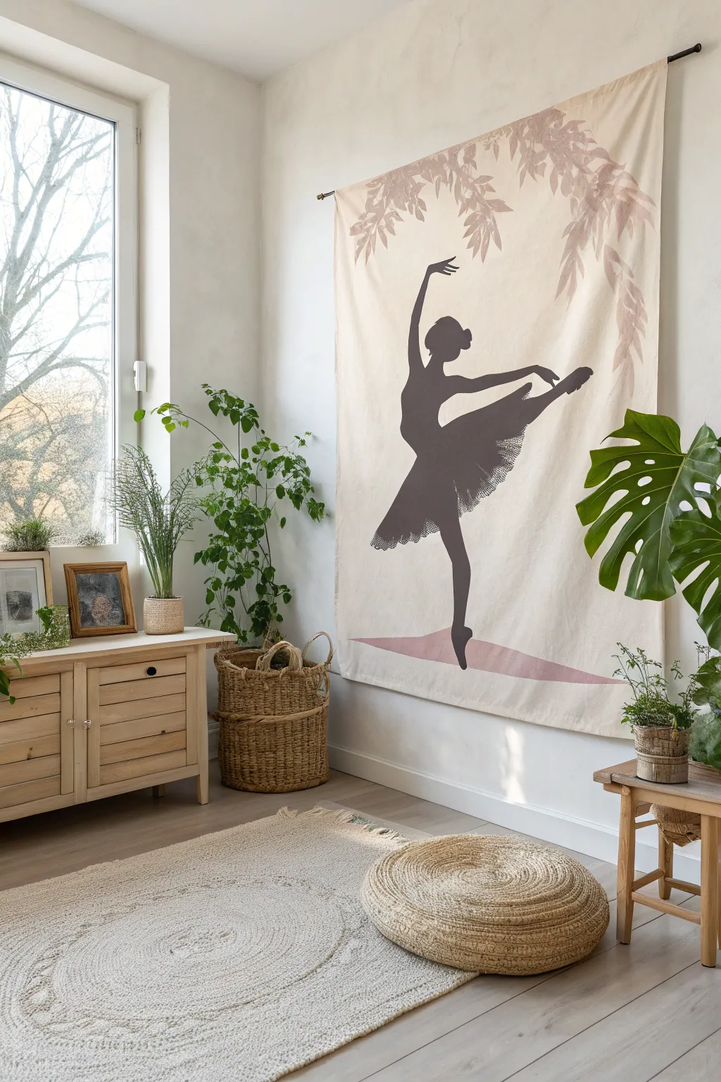 Dance of Shadows: Where Minimalism Meets Graceful Elegance 🌿🩰