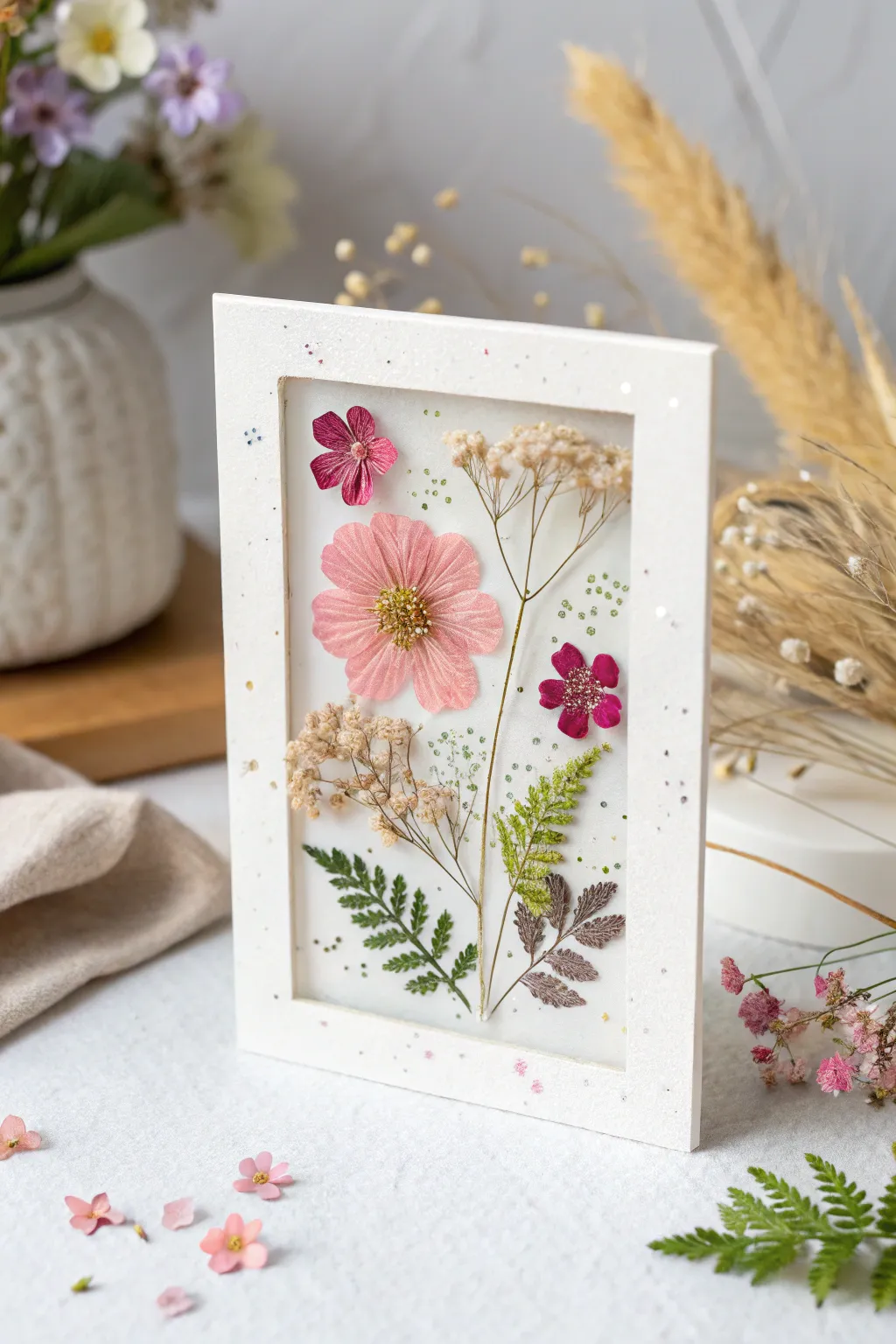 Shake your way into a Floral Fantasy with this exquisite Scandinavian-inspired shaker card.