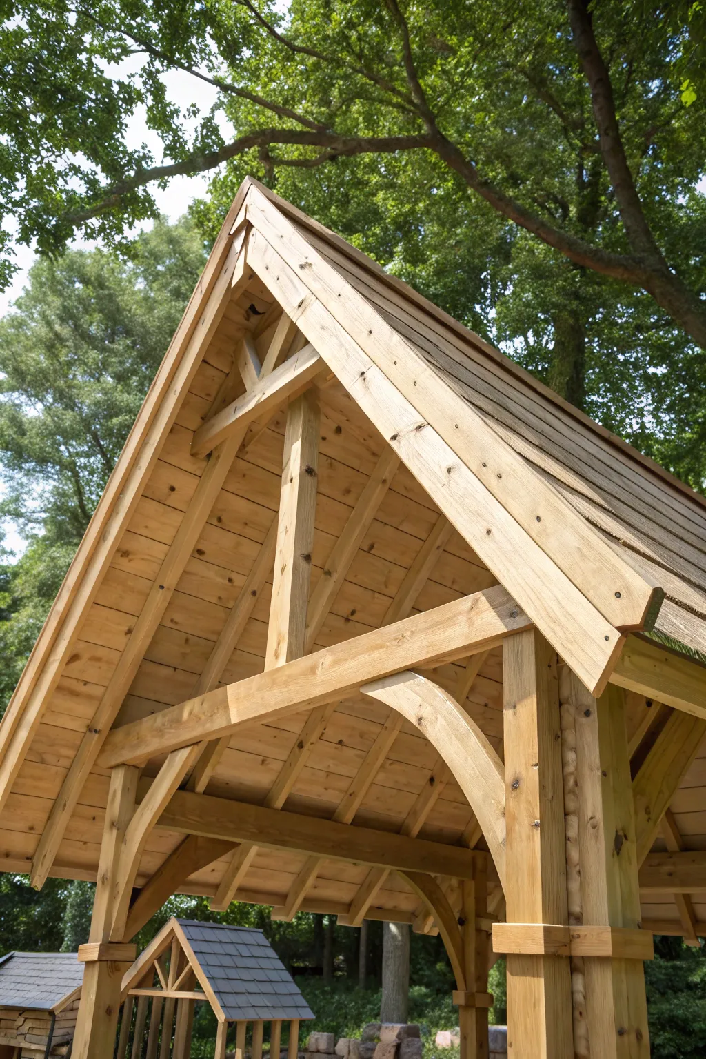 Rediscover childhood charm with a classic A-frame roof design.