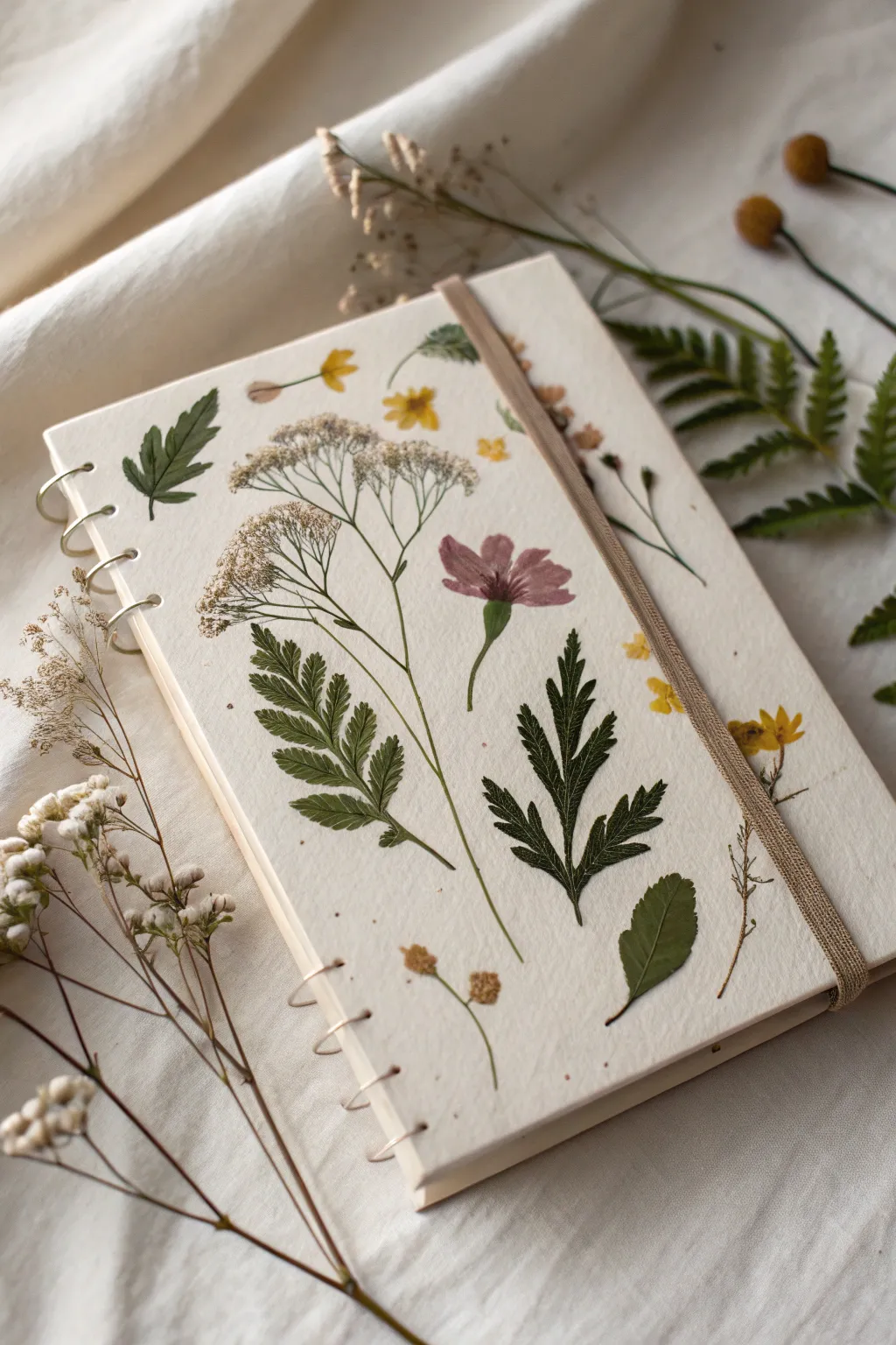 Embrace the tranquility of nature with this elegant sketchbook cover, inspired by serene walks through lush parks.