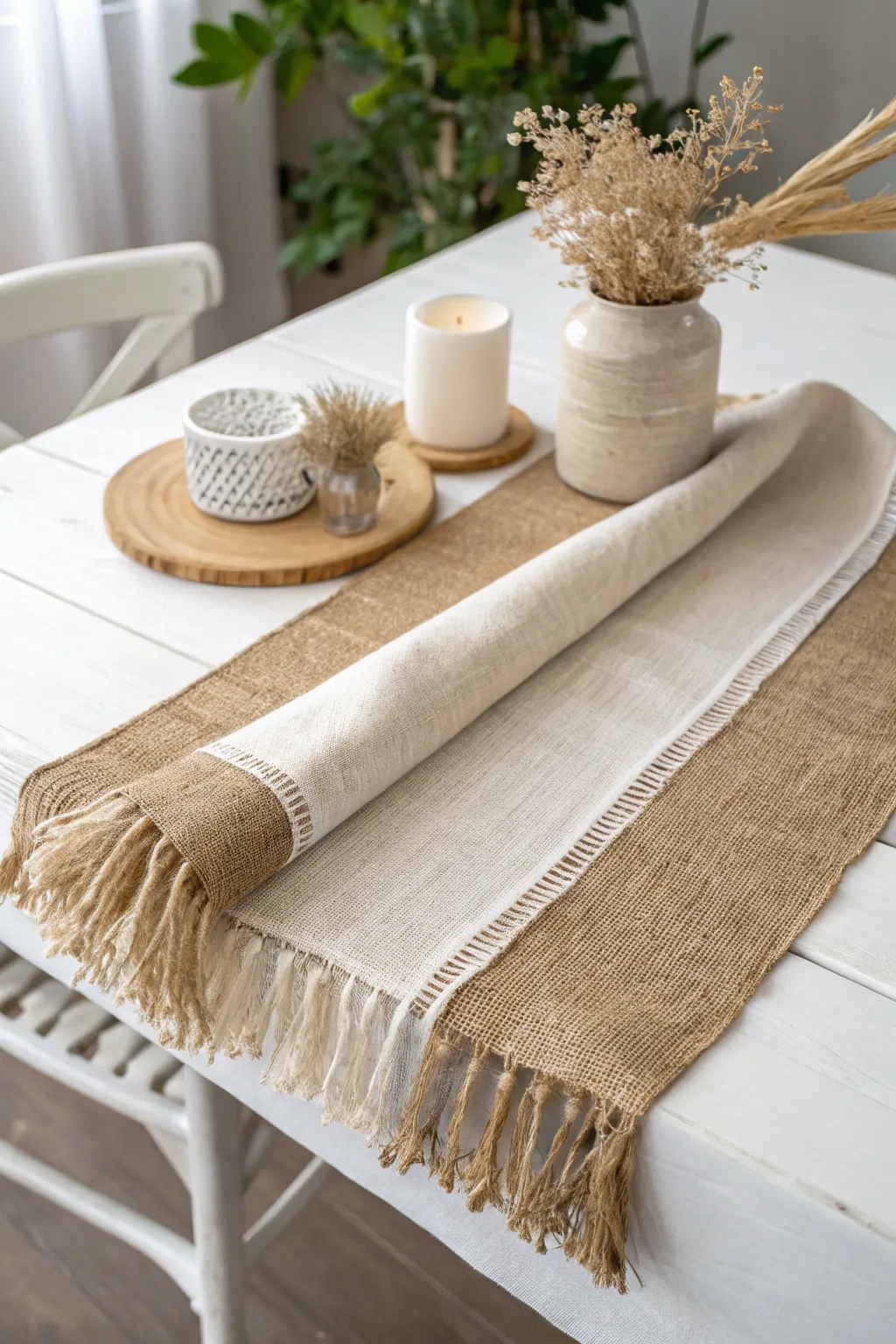 Discover the art of texture with this stunning burlap and silk fabric swatch—where rustic meets refined in perfect harmony.