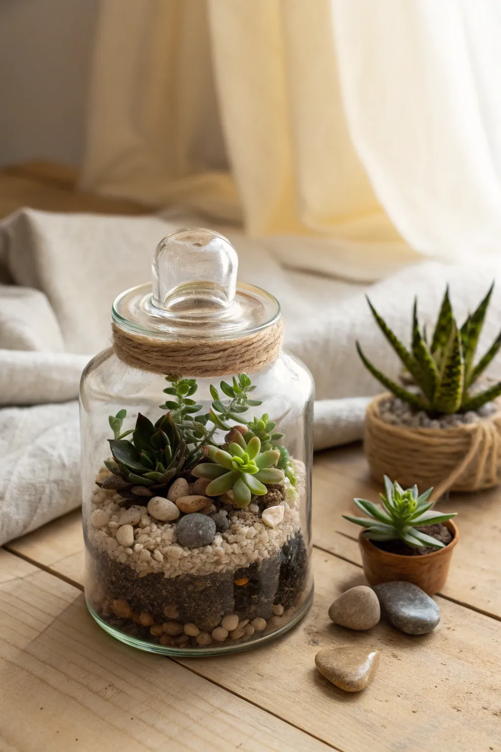 Bring a touch of nature indoors with these charming mini terrarium jars—perfect gifts for any plant lover!