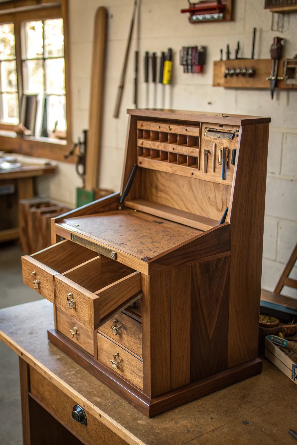 Elevate your craft with a space-saving wonder: the ultimate compact workbench for any artisan.