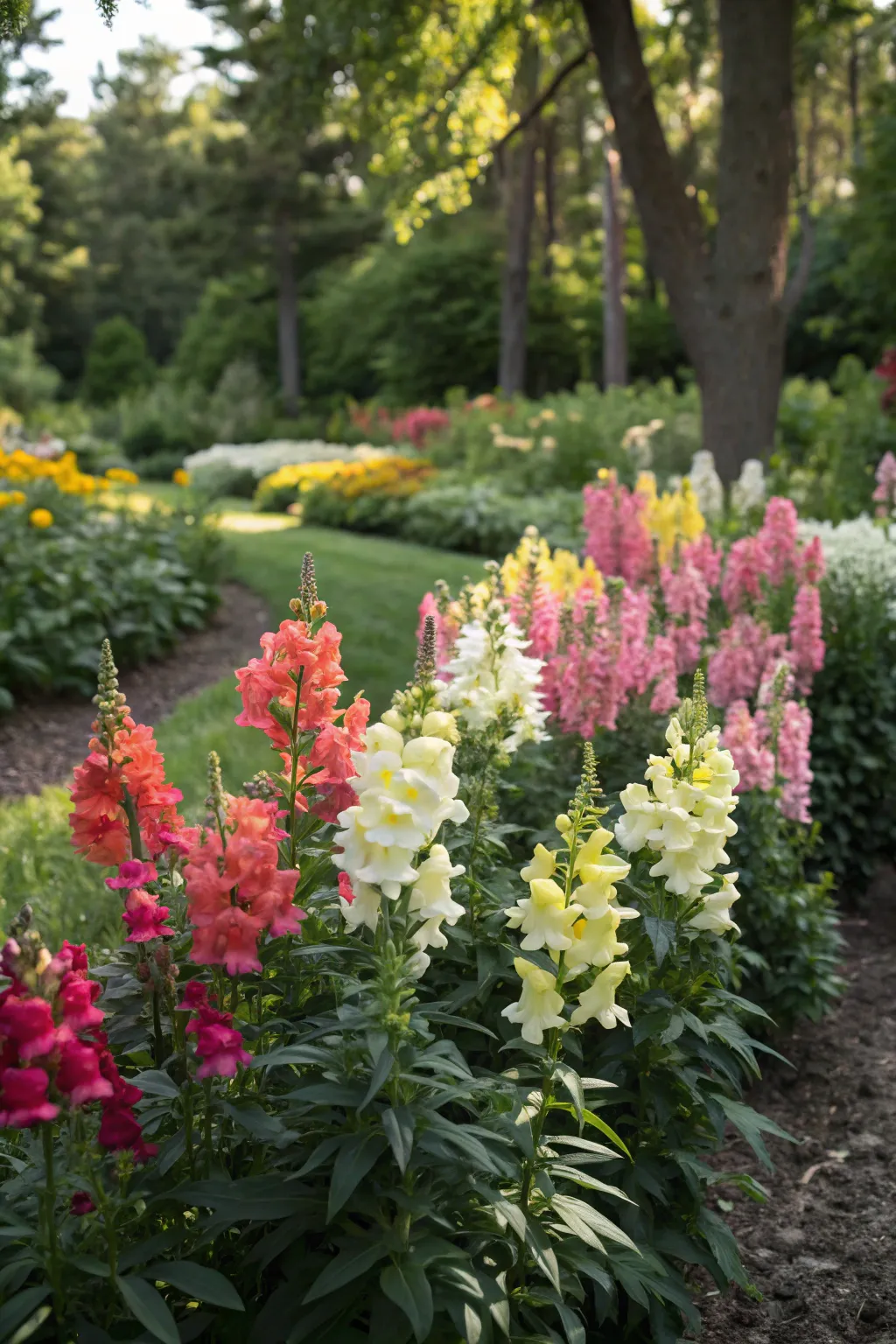 Snapdragons make a stunning centerpiece in any garden bed.