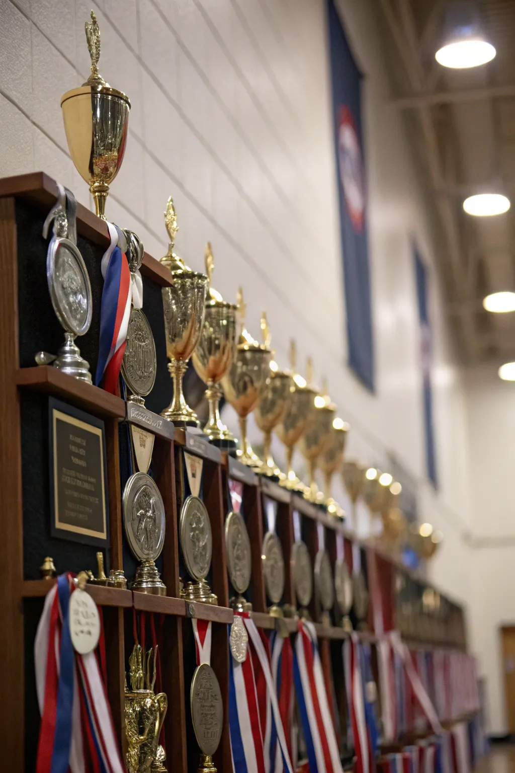 A trophy wall that tells a story of success