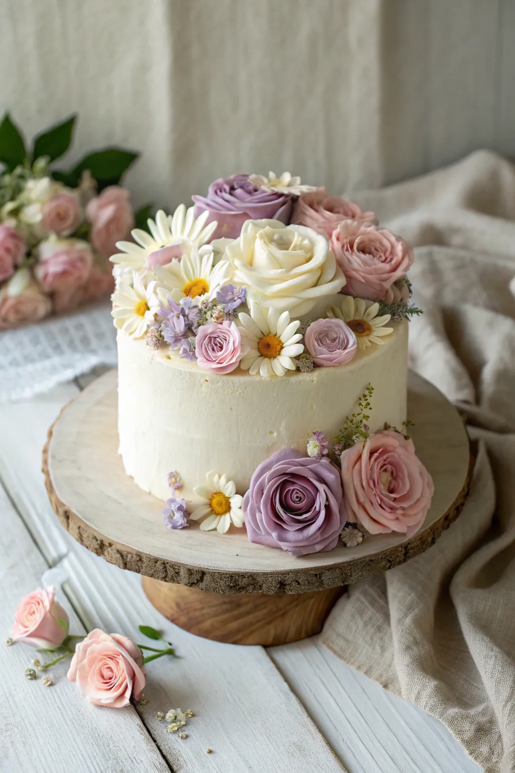 Blooming with beauty: A buttercream floral fantasy perfect for your spring table.