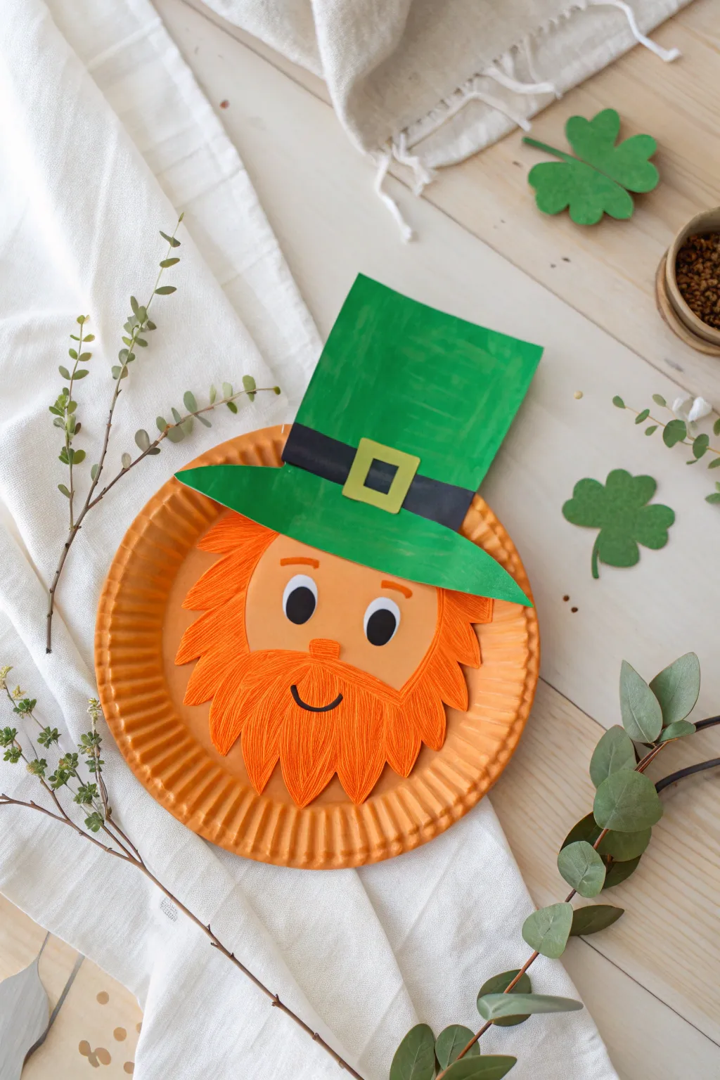 Unleash creativity with this charming Leprechaun mask - a perfect blend of simplicity and boho style for St. Patrick's Day fun!