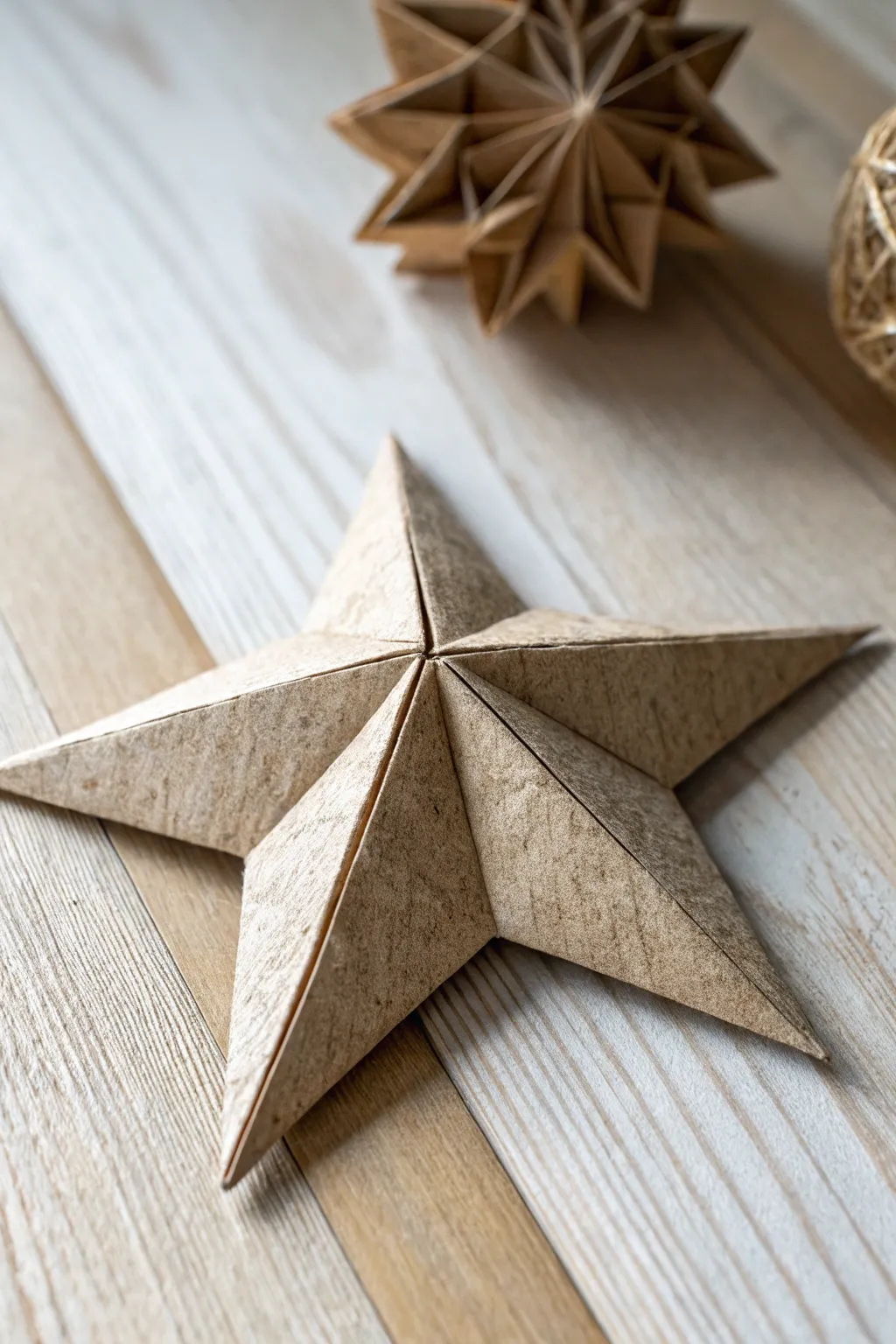 Discover tranquility in the art of folding: Origami paper stars with a touch of Scandinavian-Boho charm.