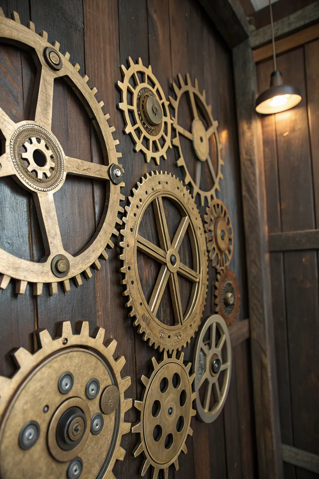Elevate your space with the mechanical elegance of steampunk gear wall art.