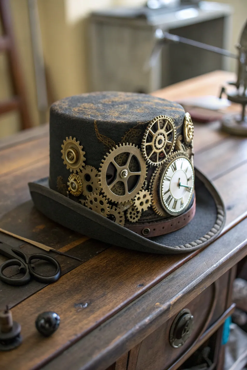 Transform your style with a steampunk hat: where vintage gears meet modern flair.
