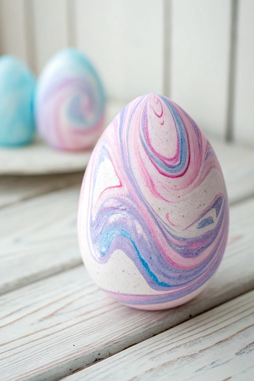 Whimsical Marbled Egg: A Touch of Craftsmanship Meets Natural Beauty