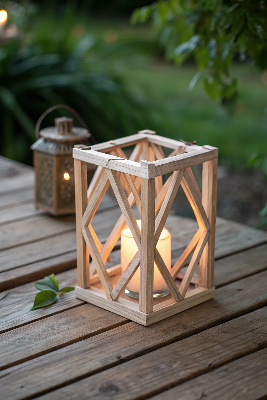 Illuminate your summer evenings with the simple elegance of DIY popsicle stick lanterns.