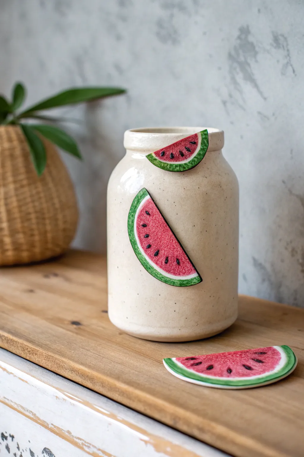 Add a splash of summer to your kitchen with this charming watermelon sticker, the perfect blend of simplicity and natural beauty.