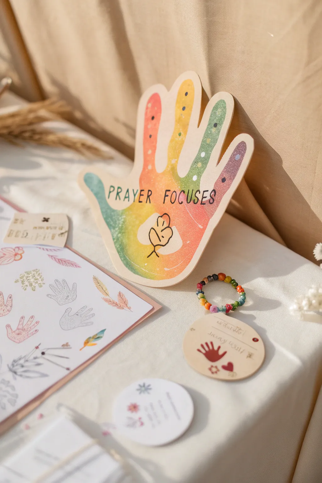 Capture the essence of heartfelt prayers with a handprint keepsake, where simplicity meets creativity. ✋✨ #PrayerCraft #MinimalistArt #BohoInspiration