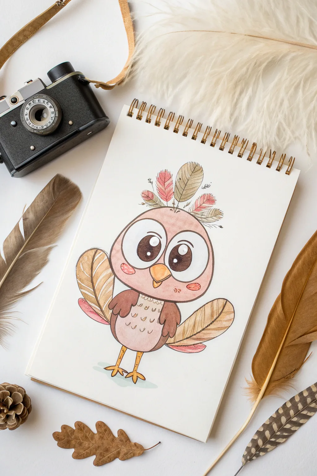 Meet our charming cartoon turkey, perfect for adding a playful touch to your Thanksgiving decor!