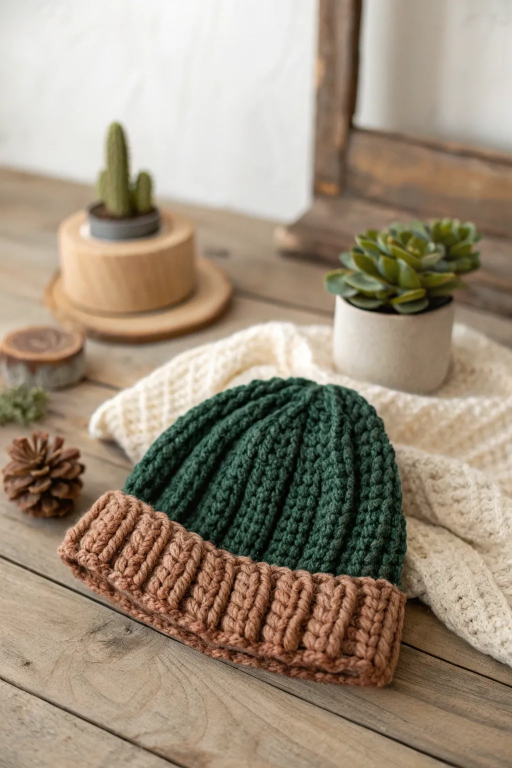 Warmth in every stitch: Craft a cozy beanie for your loved one with love and style.