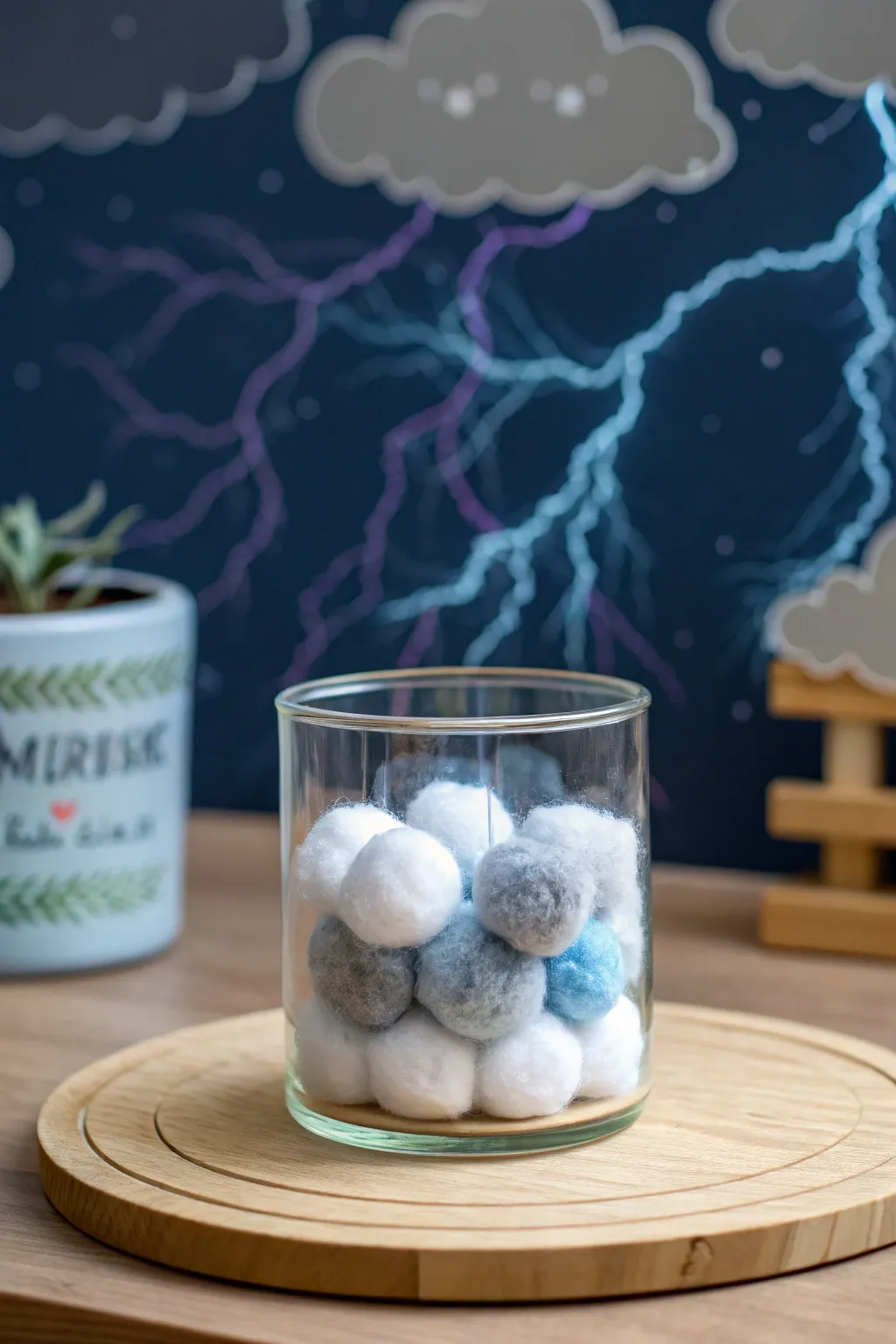 Capture the essence of a storm in a cup — where creativity meets simplicity.