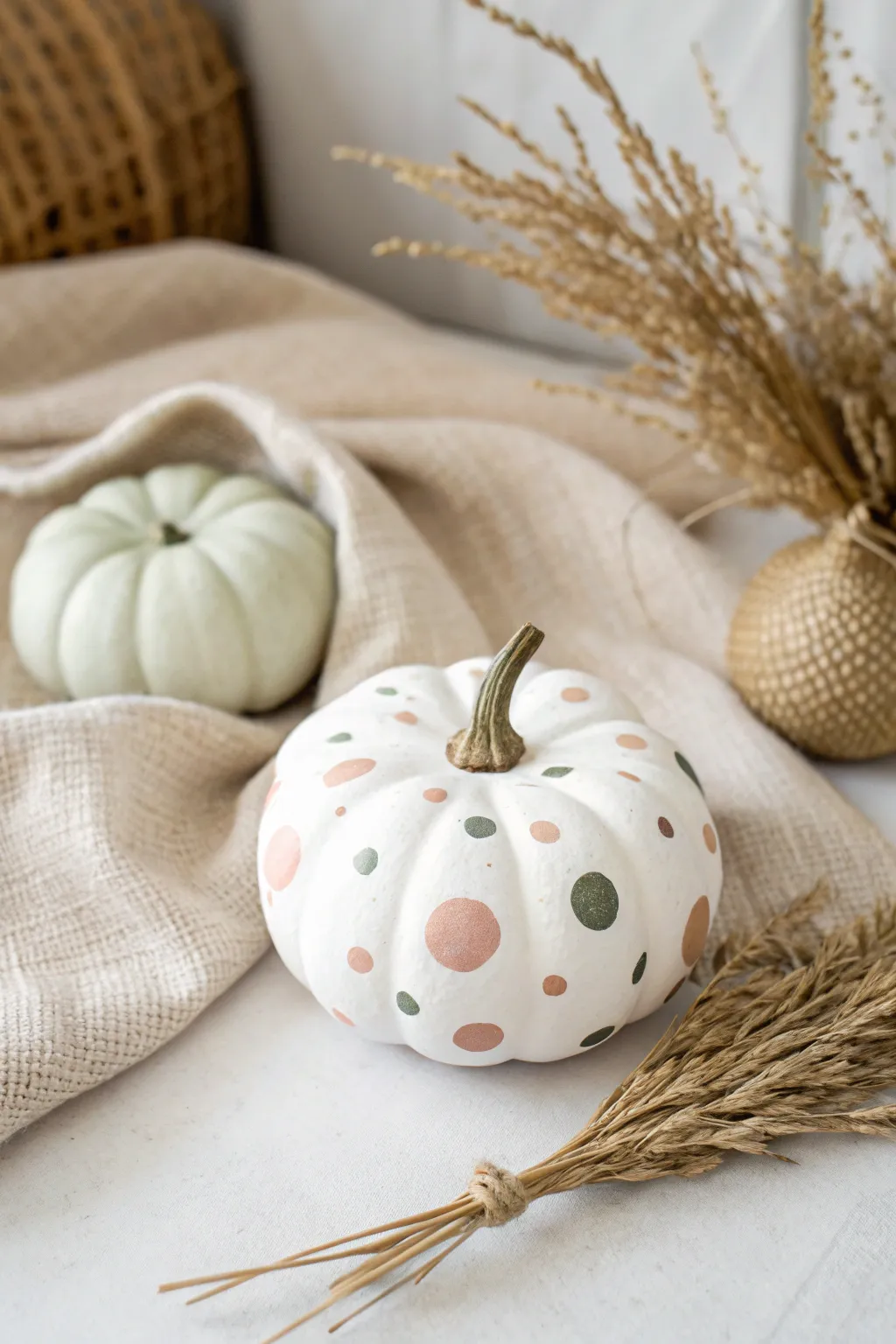 Elevate your autumn decor with minimalist charm and playful polka dots!
