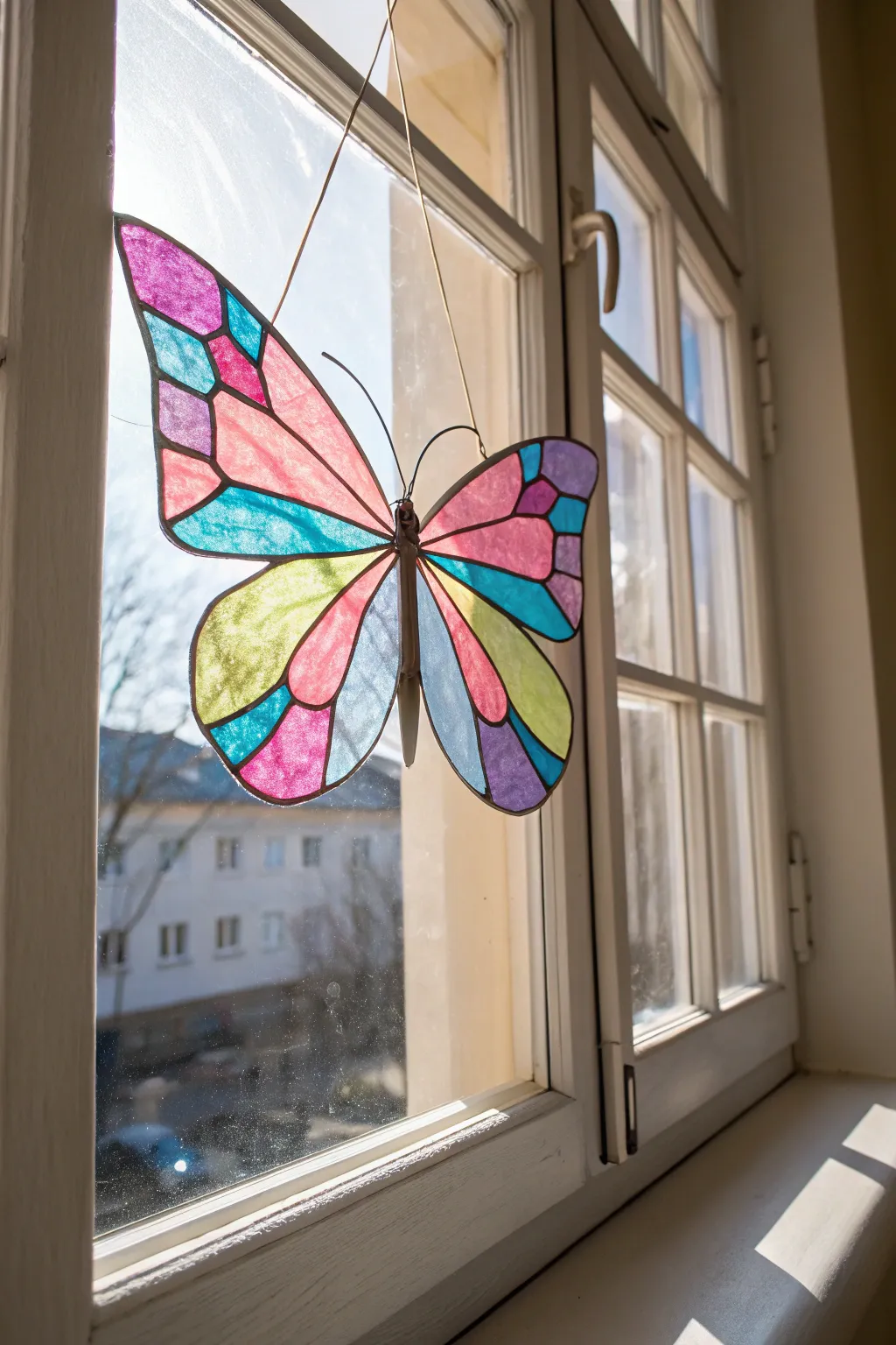 Illuminate your space with the enchanting colors of a tissue paper butterfly!