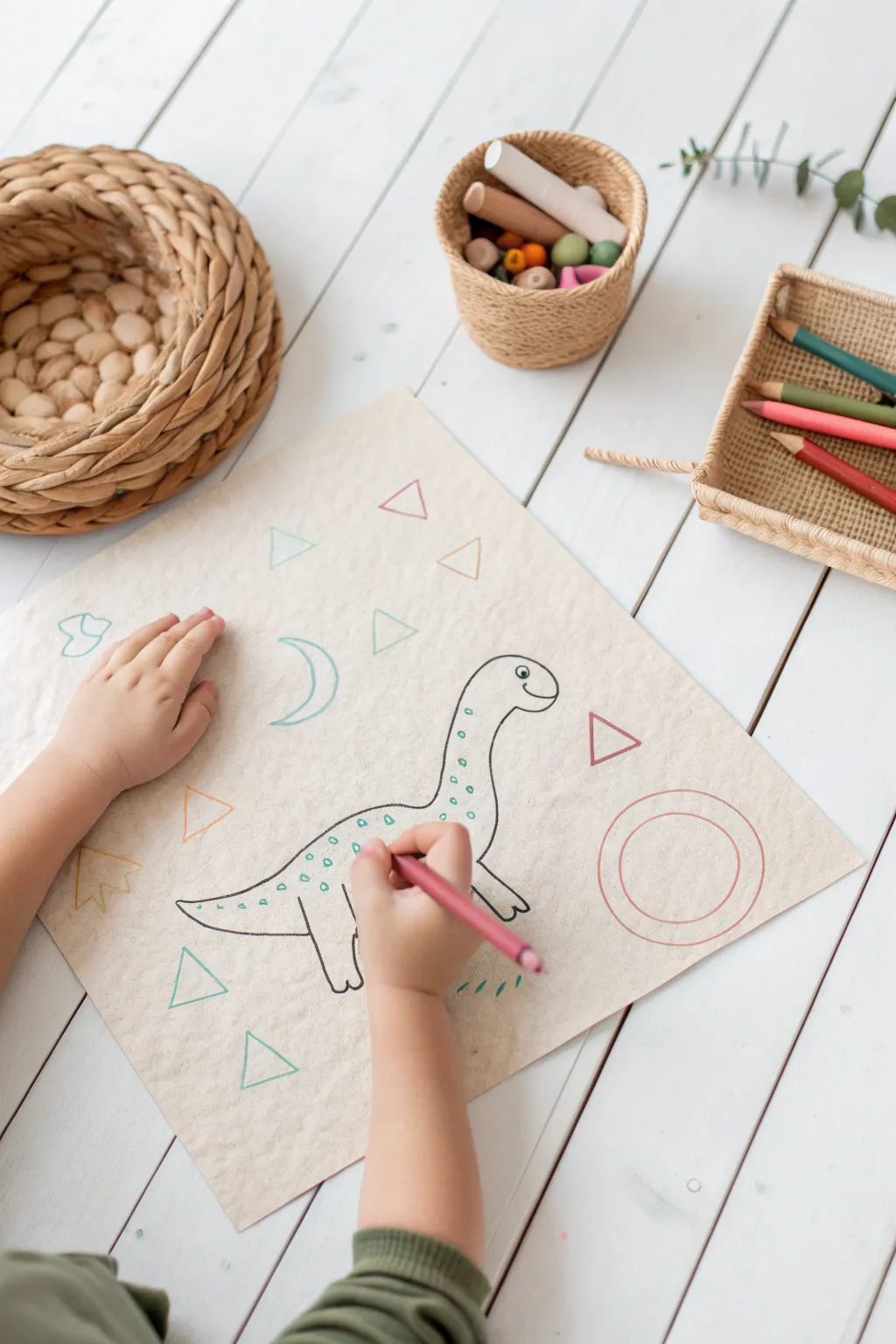 Unleash your toddler's creativity with simple, minimalist dinosaur doodles!