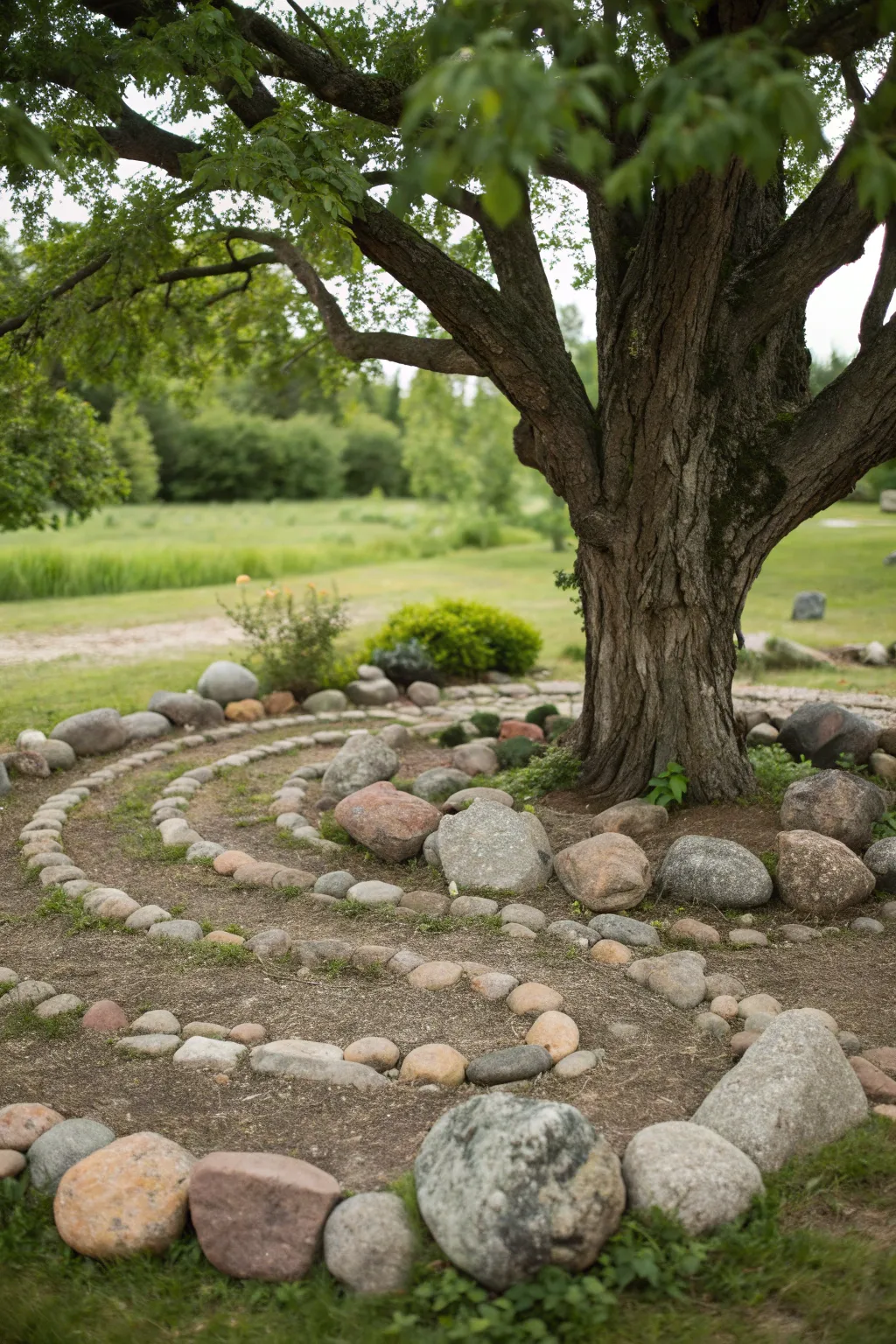 Timeless elegance: A classic stone circle that elevates any garden with its natural charm.