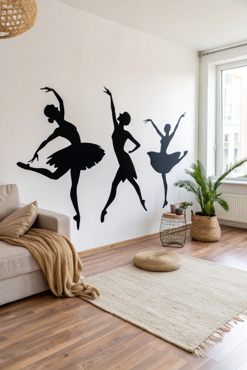 Dance of Shadows: Bring life to your walls with minimalist silhouettes.