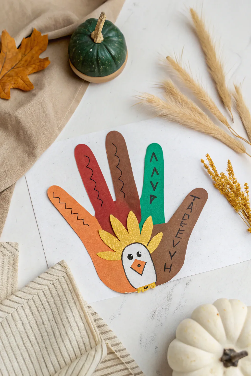 Capture family memories with handprint turkeys—a simple yet meaningful craft that celebrates togetherness and creativity. 🌿🖐️ #ScandiBoho #CraftingMemories