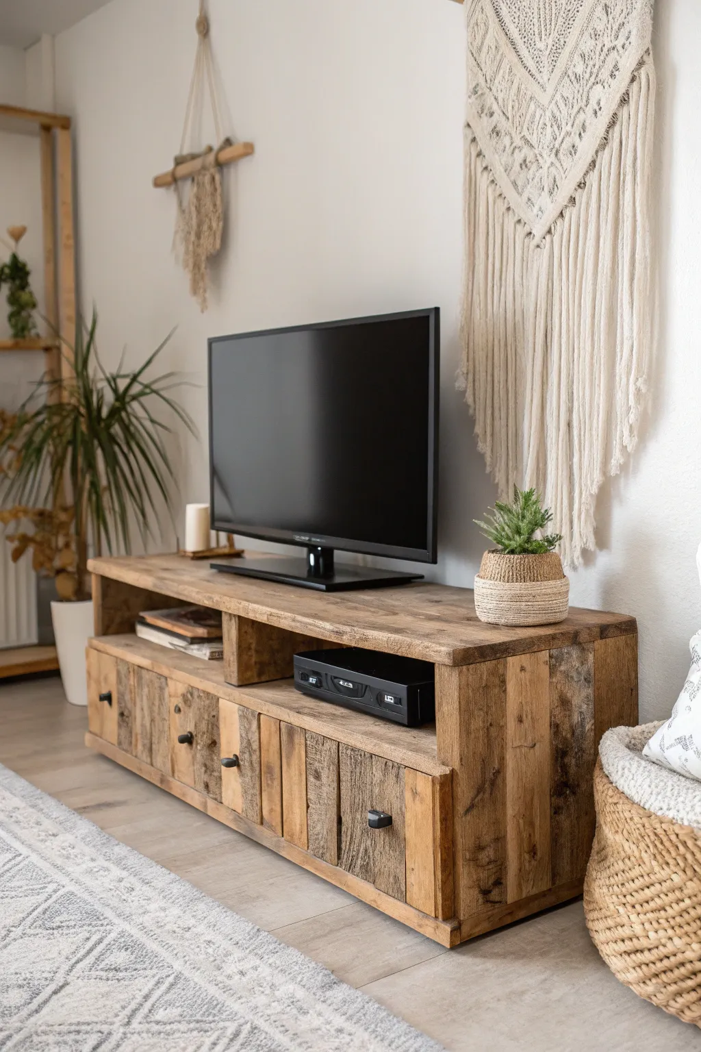 Elevate your space with the charm of a rustic reclaimed wood riser — where history meets modern minimalism.
